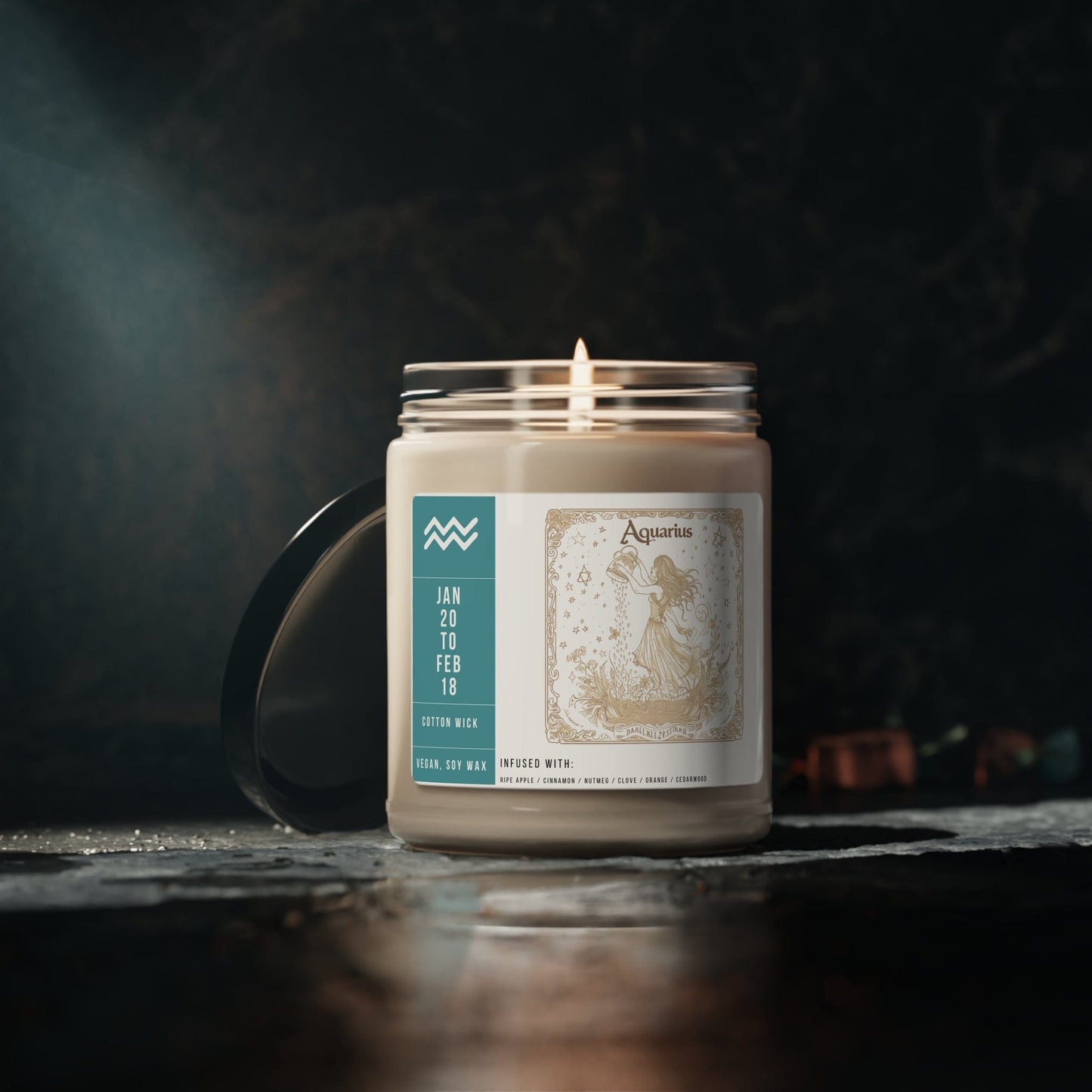 Home Decor Aquarius Zodiac Scented Soy Candle Collection – Breeze of the Innovator