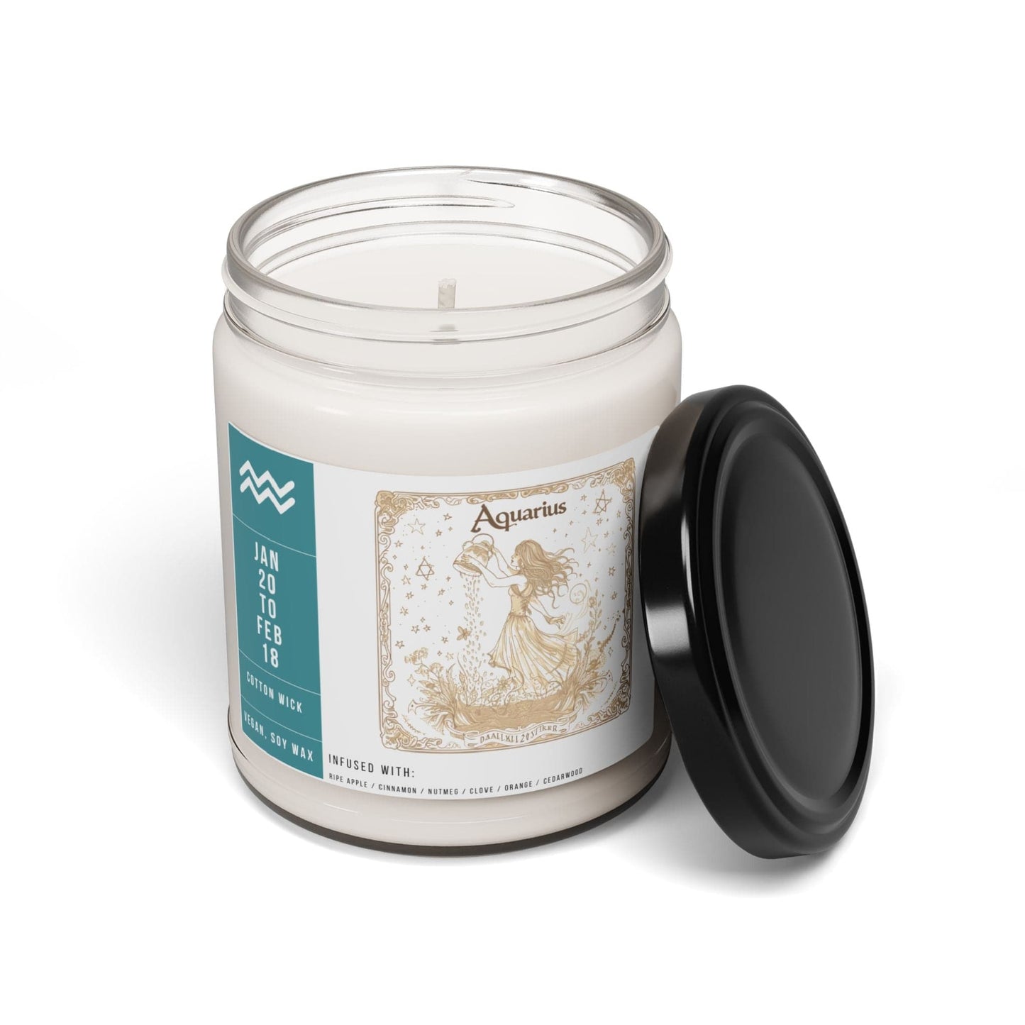 Home Decor Aquarius Zodiac Scented Soy Candle Collection – Breeze of the Innovator