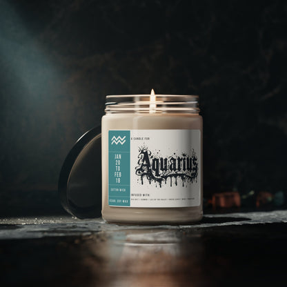 Home Decor Aquarius Zodiac Scented Soy Candle Collection – Enlightening Auras