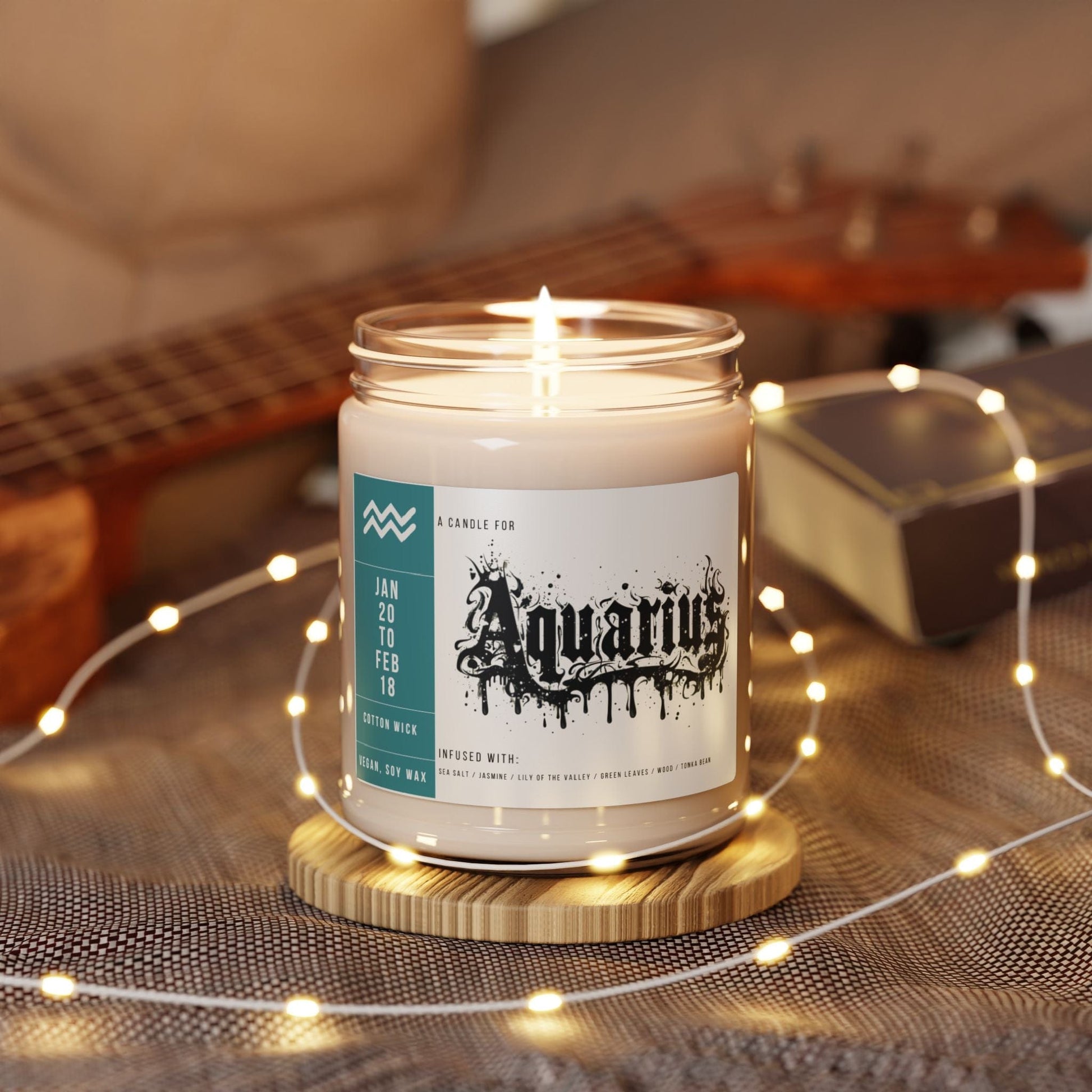 Home Decor Aquarius Zodiac Scented Soy Candle Collection – Enlightening Auras