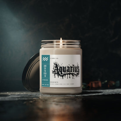 Home Decor Aquarius Zodiac Scented Soy Candle Collection – Enlightening Auras