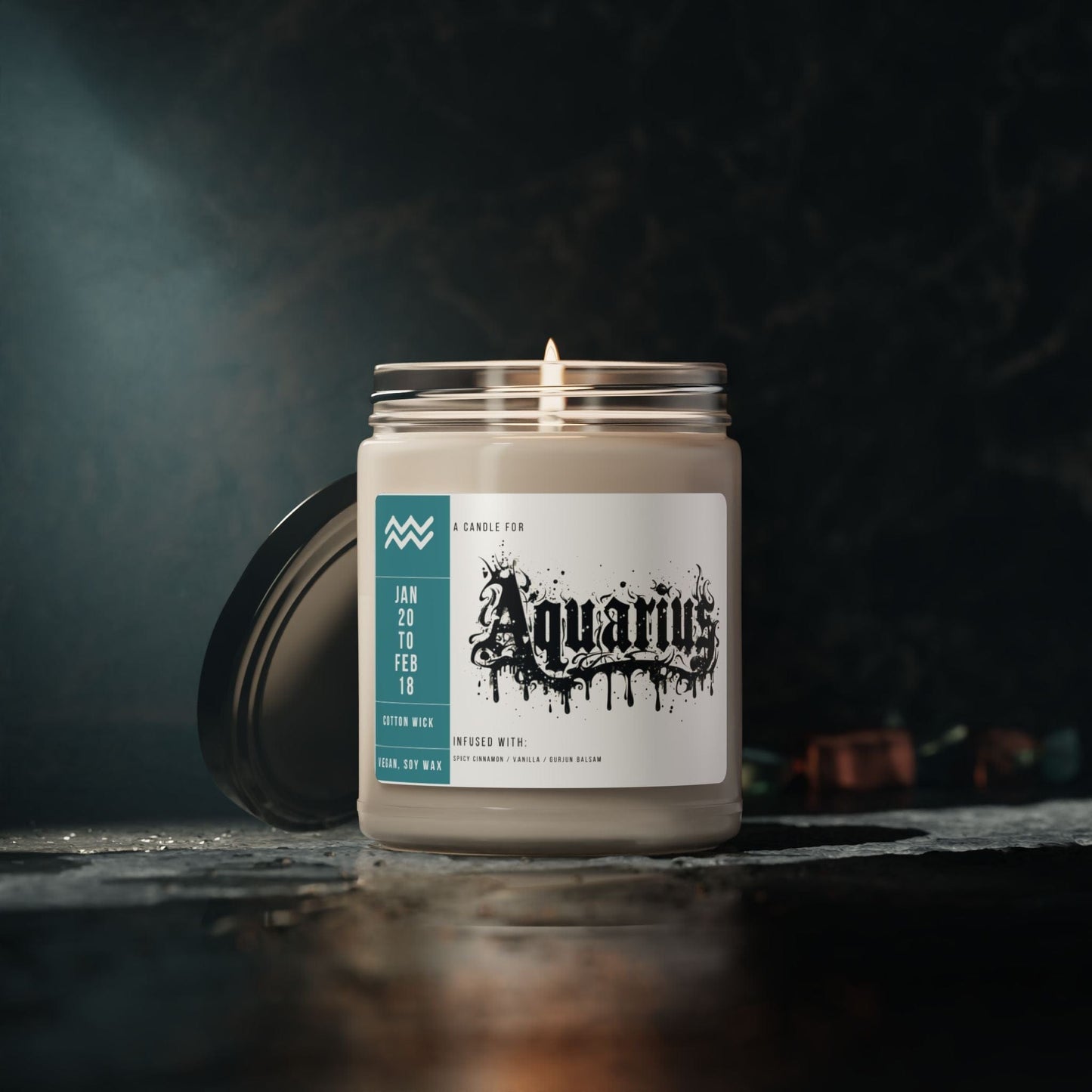 Home Decor Aquarius Zodiac Scented Soy Candle Collection – Enlightening Auras