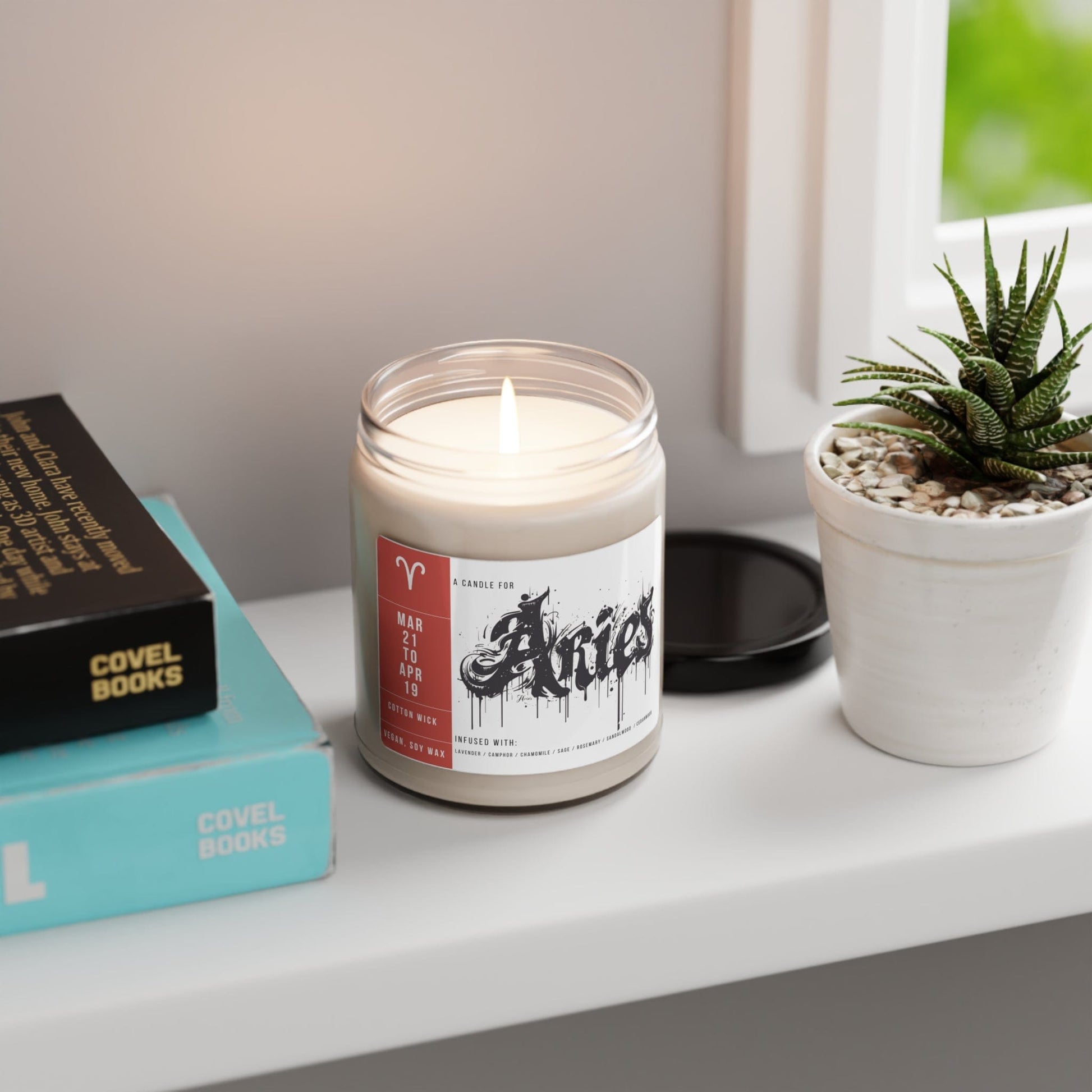 Home Decor Aries Zodiac Scented Soy Candle Collection – Energizing Home & Bath