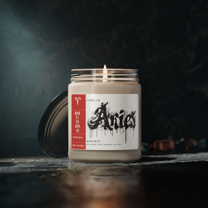 Home Decor Aries Zodiac Scented Soy Candle Collection – Energizing Home & Bath