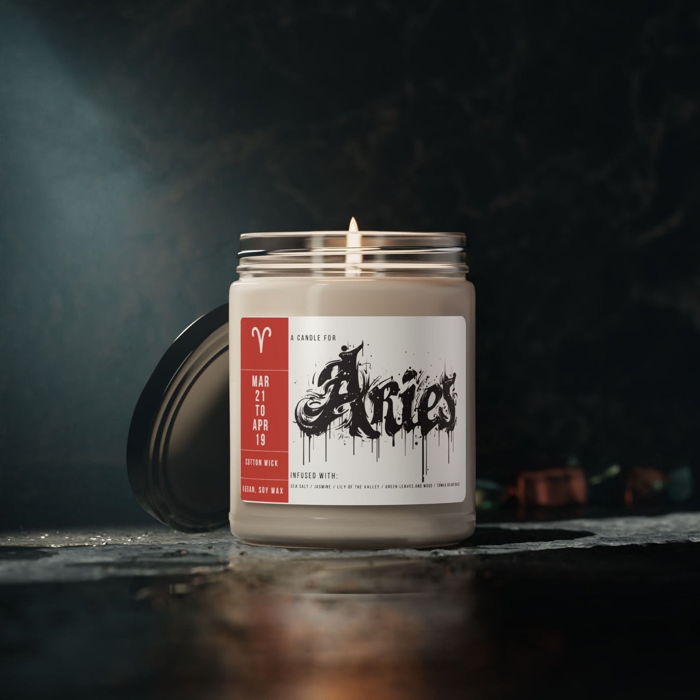 Home Decor Aries Zodiac Scented Soy Candle Collection – Energizing Home & Bath