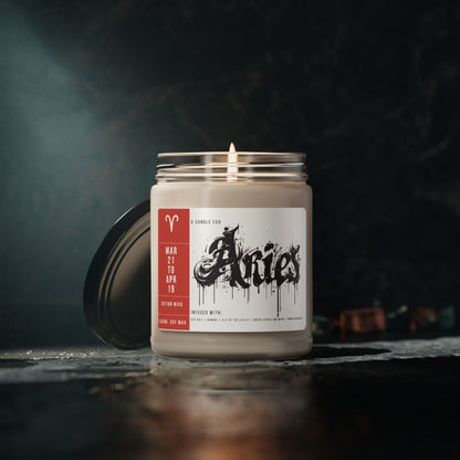 Home Decor Aries Zodiac Scented Soy Candle Collection – Energizing Home & Bath