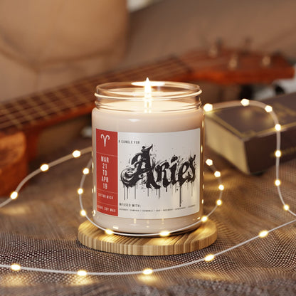 Home Decor Aries Zodiac Scented Soy Candle Collection – Energizing Home & Bath