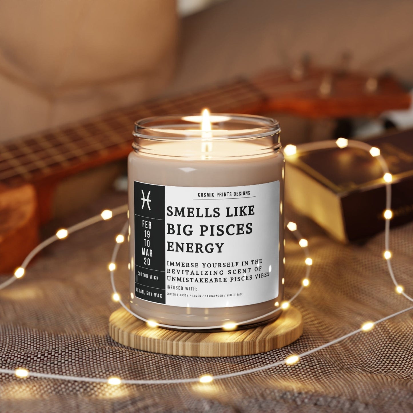 Home Decor Big Pisces Energy Candle – The Zodiac Collection