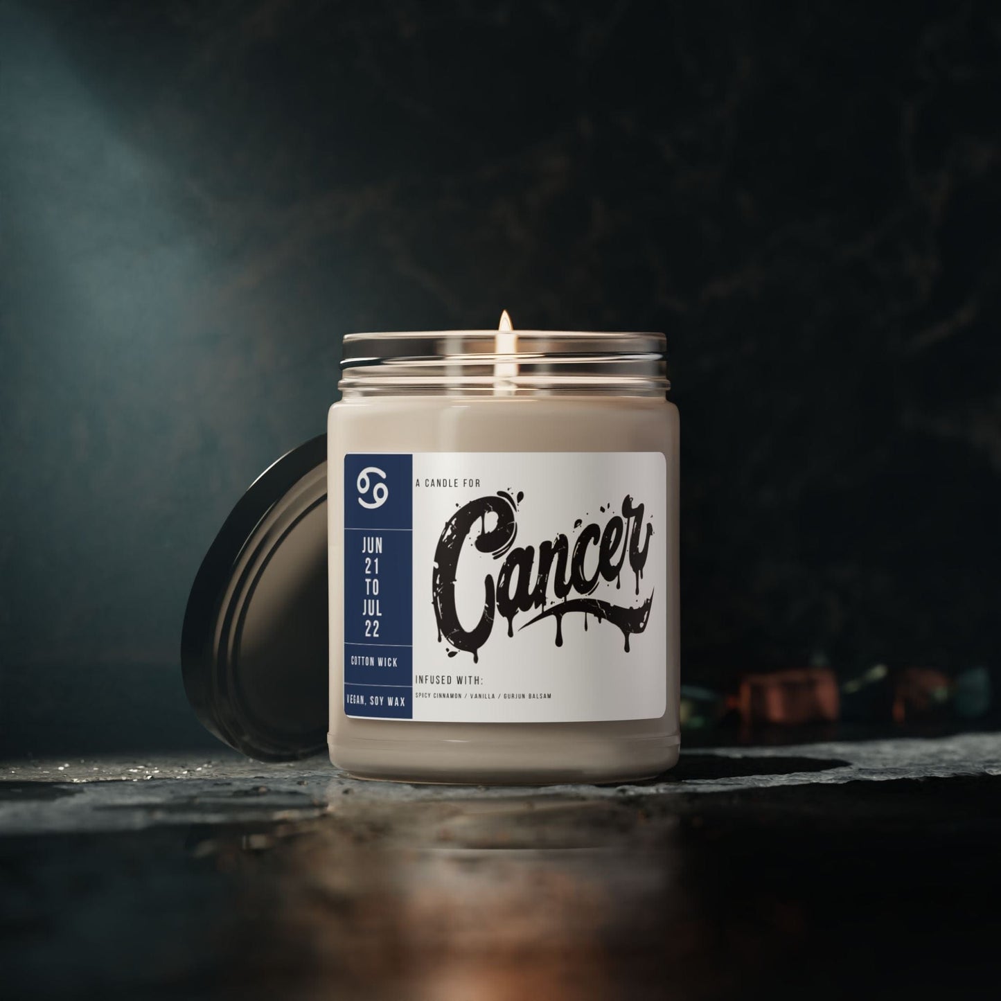 Home Decor Cancer Zodiac Scented Soy Candle Collection – Embrace of the Moonchild