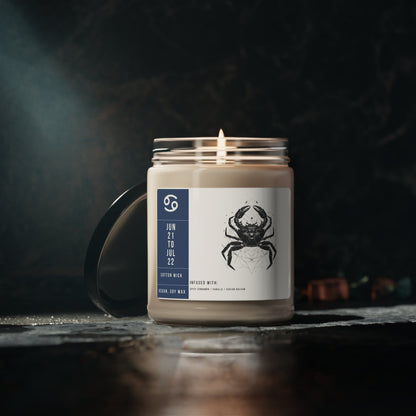 Home Decor Cancer Zodiac Scented Soy Candle Collection – Moonlit Sanctuary
