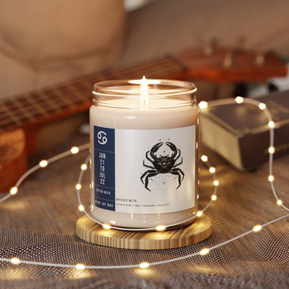 Home Decor Cancer Zodiac Scented Soy Candle Collection – Moonlit Sanctuary