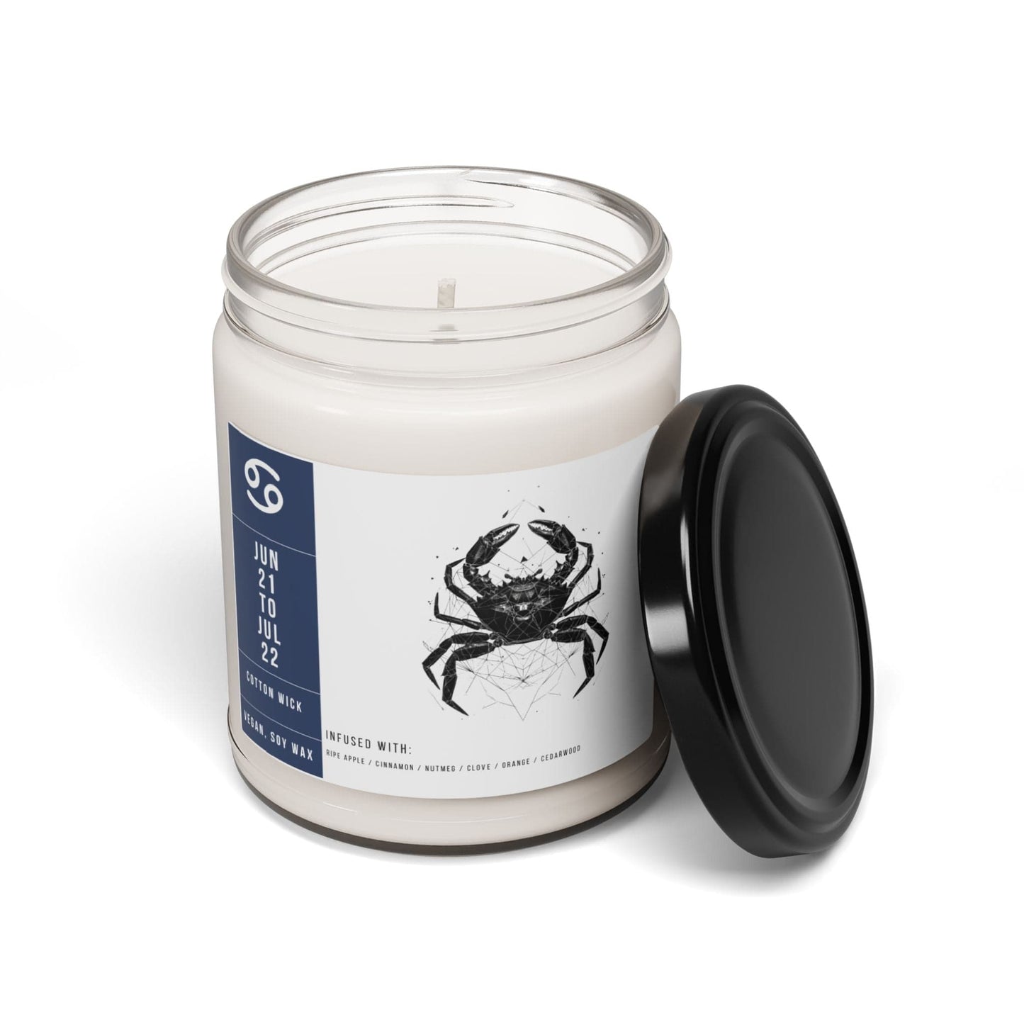 Home Decor Cancer Zodiac Scented Soy Candle Collection – Moonlit Sanctuary