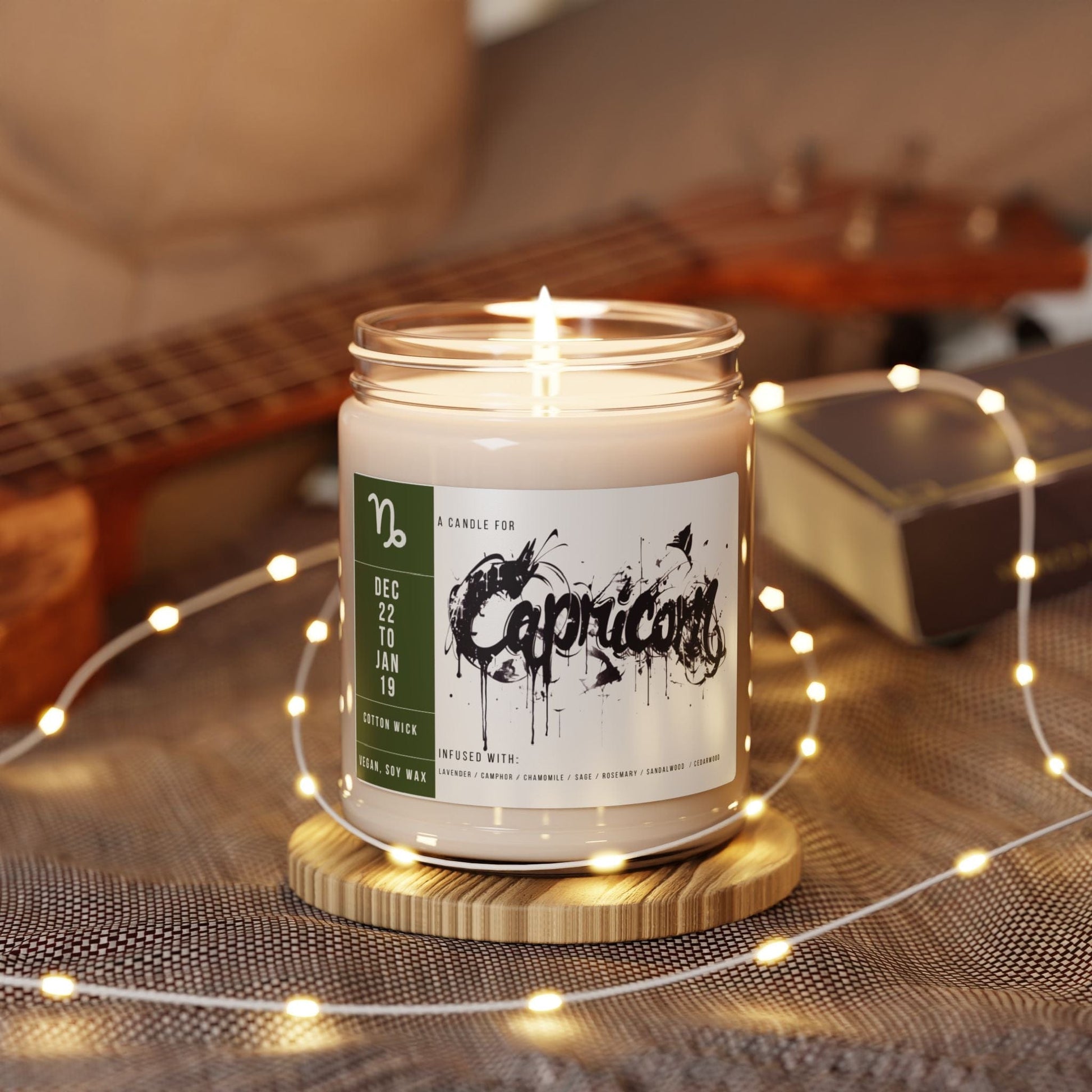 Home Decor Capricorn Zodiac Scented Soy Candle Collection – Steadfast Mountain