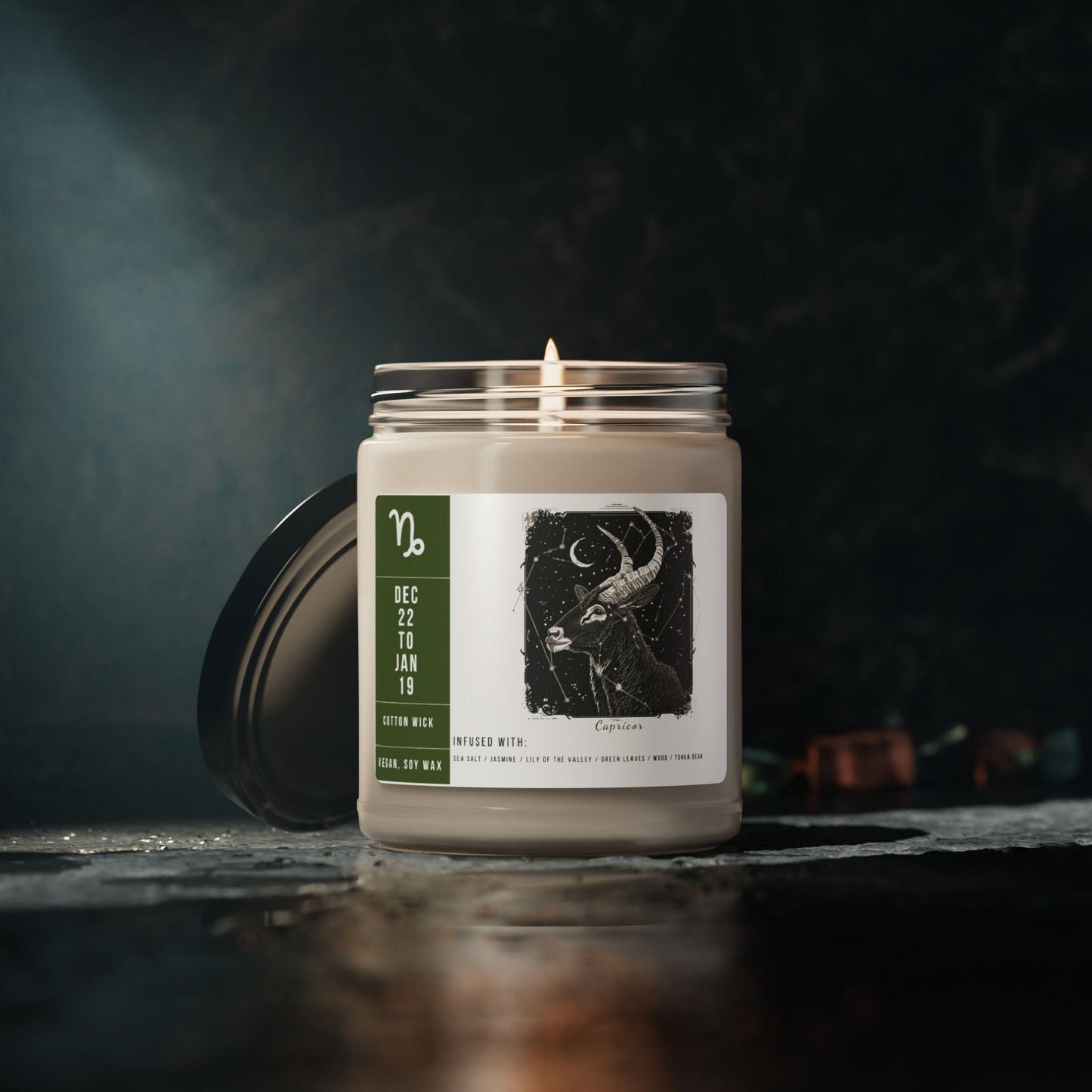 Home Decor Capricorn Zodiac Scented Soy Candle Collection – Summit of Ambition