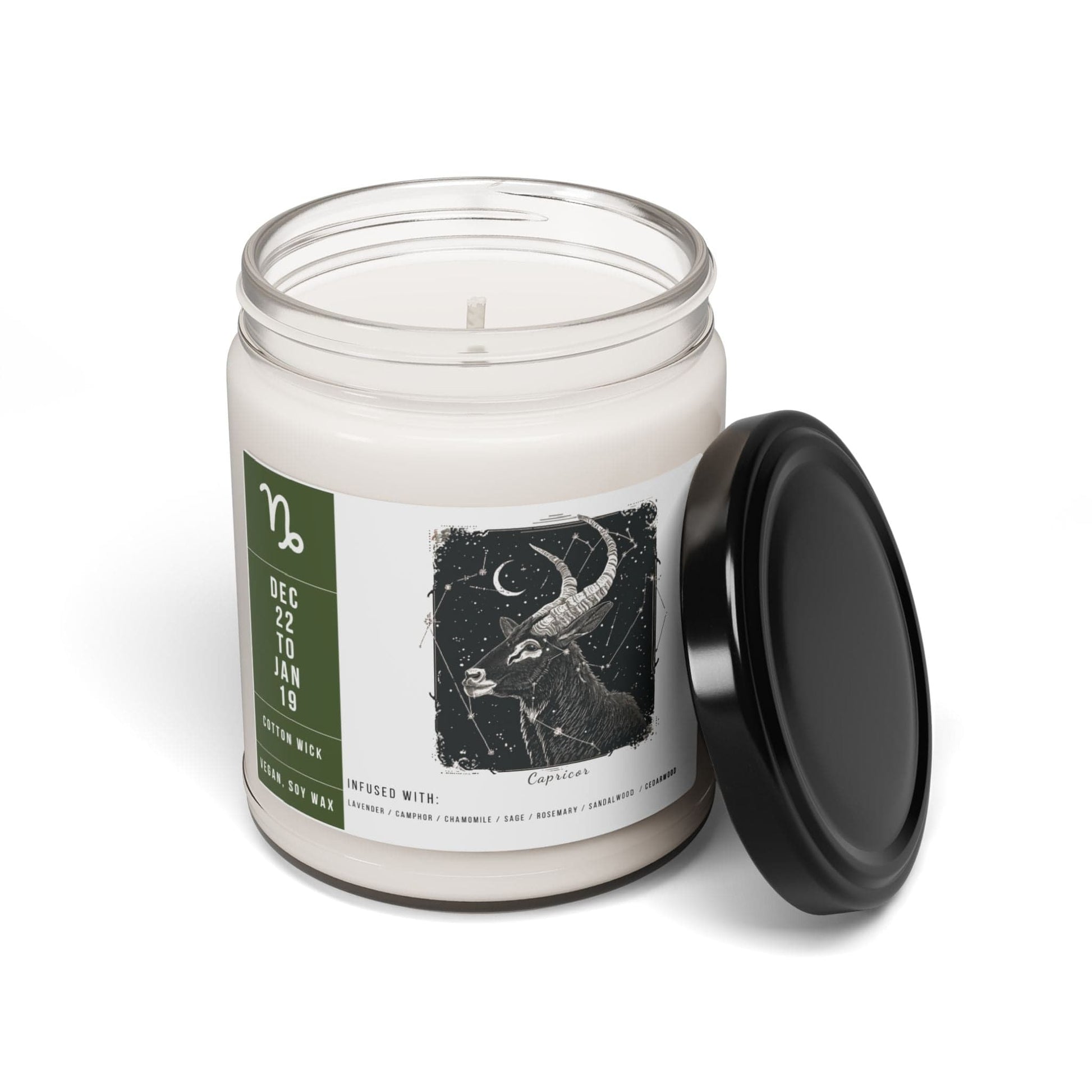 Home Decor Capricorn Zodiac Scented Soy Candle Collection – Summit of Ambition