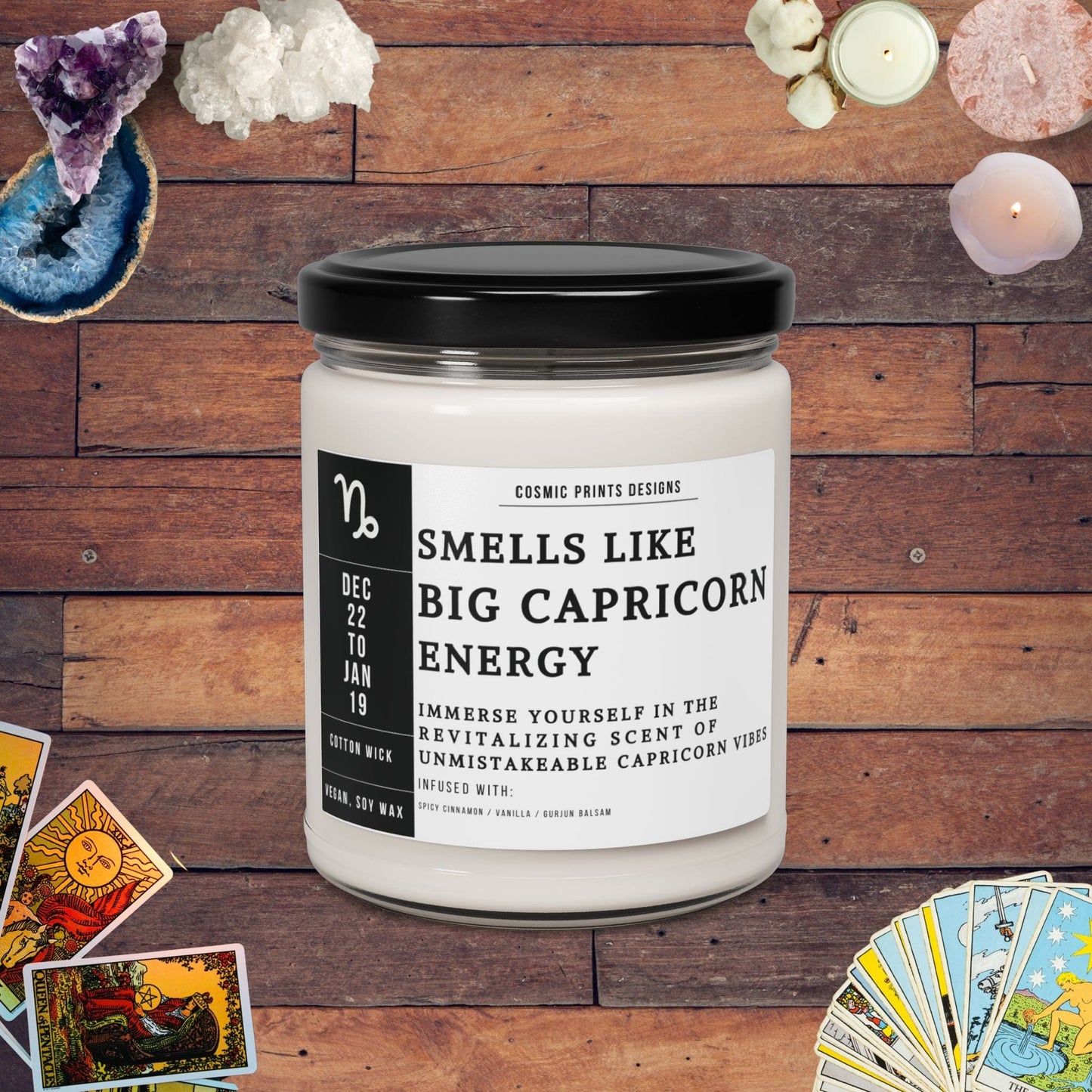 Home Decor Cinnamon Vanilla / 9oz Big Capricorn Energy Candle – The Zodiac Collection