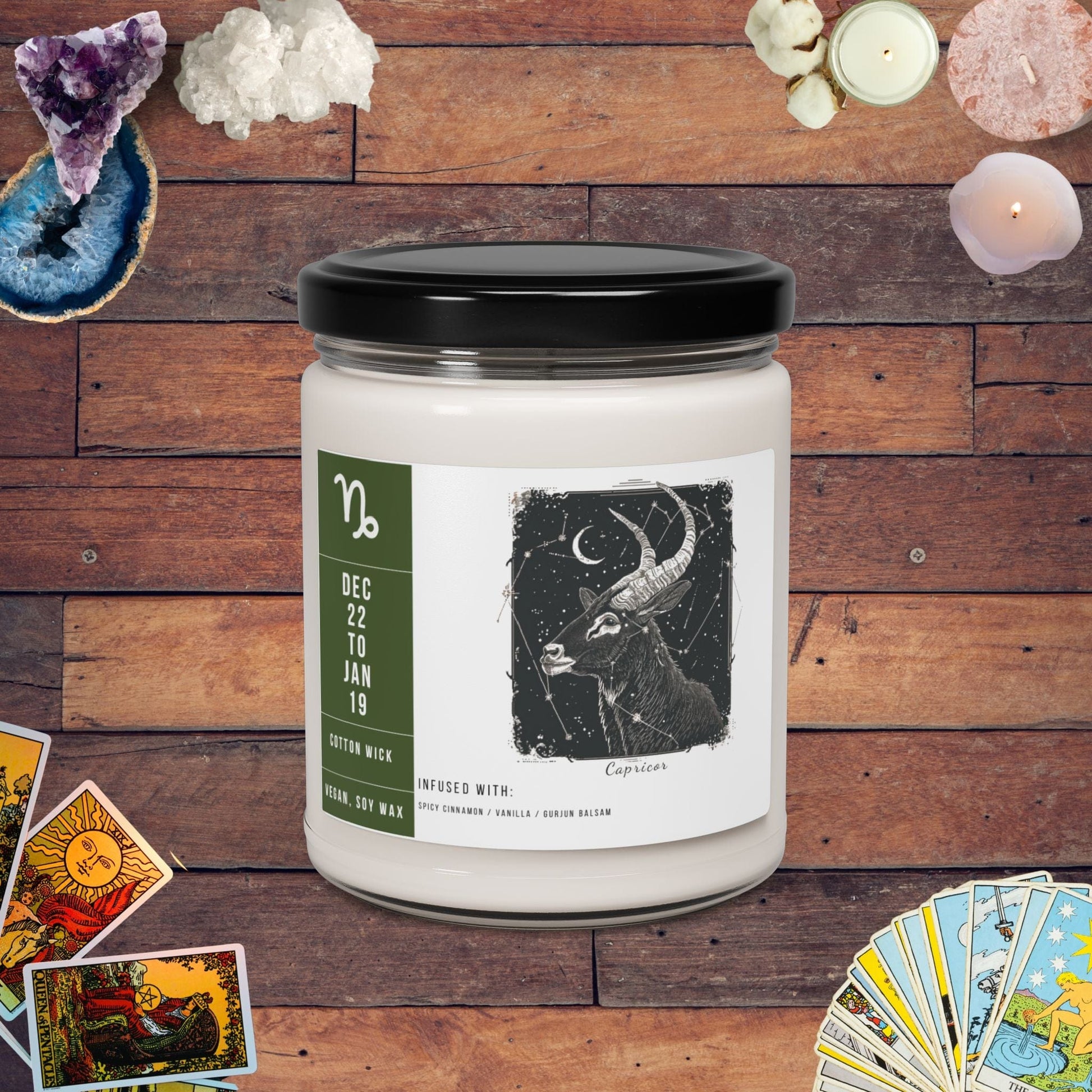 Home Decor Cinnamon Vanilla / 9oz Capricorn Zodiac Scented Soy Candle Collection – Summit of Ambition