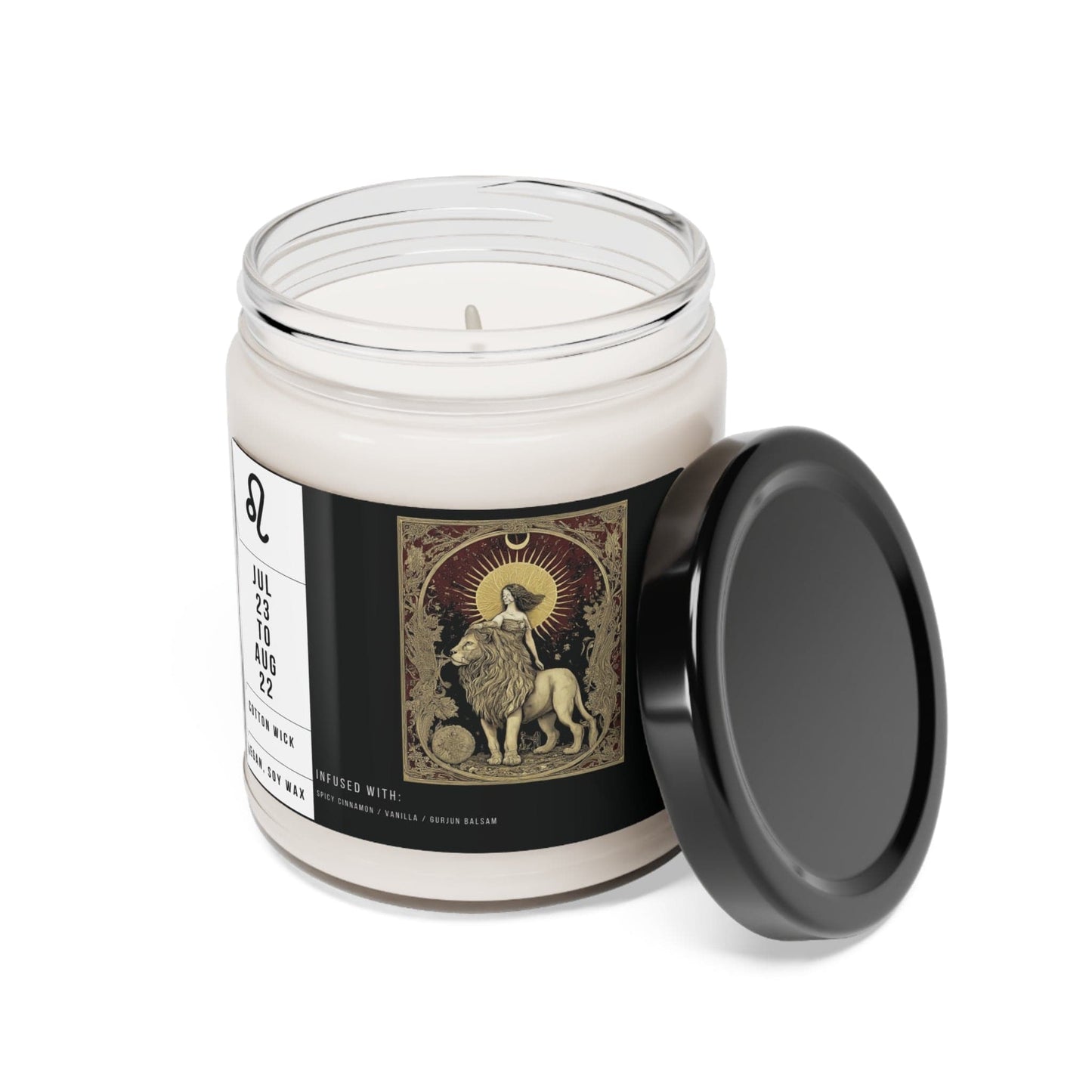 Home Decor Cinnamon Vanilla / 9oz Leo Zodiac Scented Soy Candle Collection – Majesty of the Sun