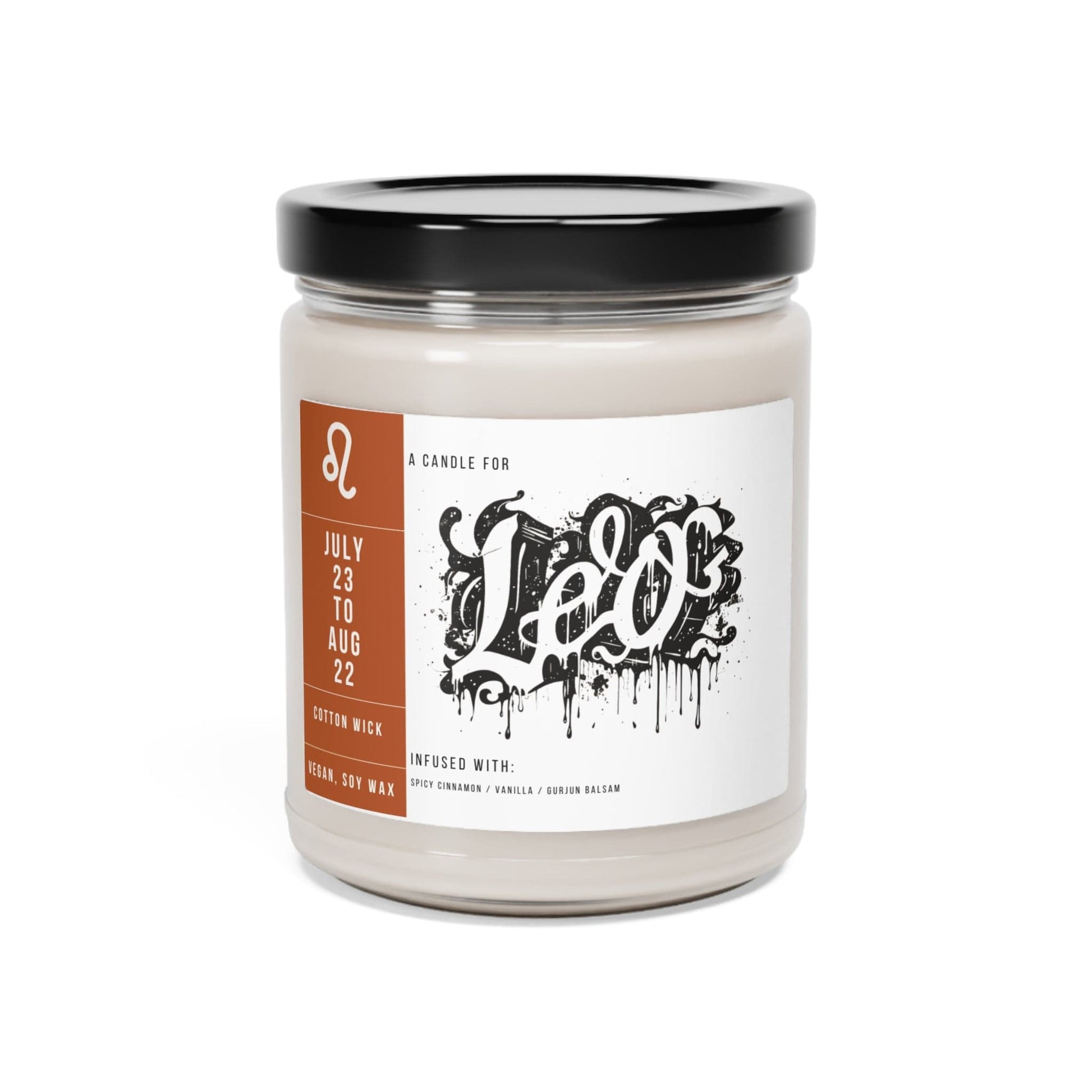 Home Decor Cinnamon Vanilla / 9oz Leo Zodiac Scented Soy Candle Collection – Radiance of the Lion