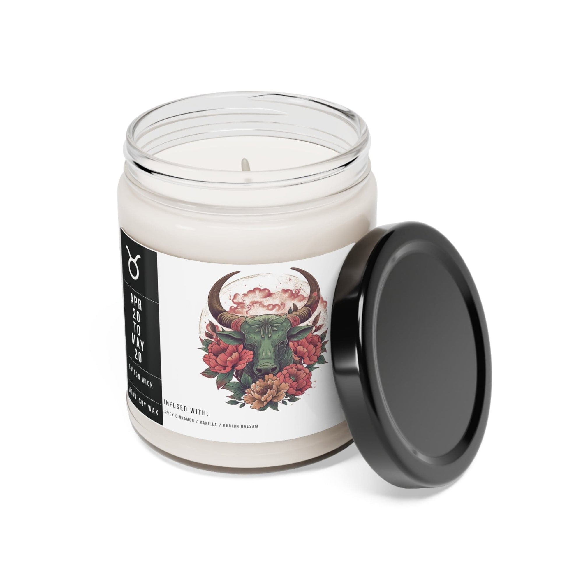 Home Decor Cinnamon Vanilla / 9oz Taurus Zodiac Scented Soy Candle Collection – Essence of the Earth
