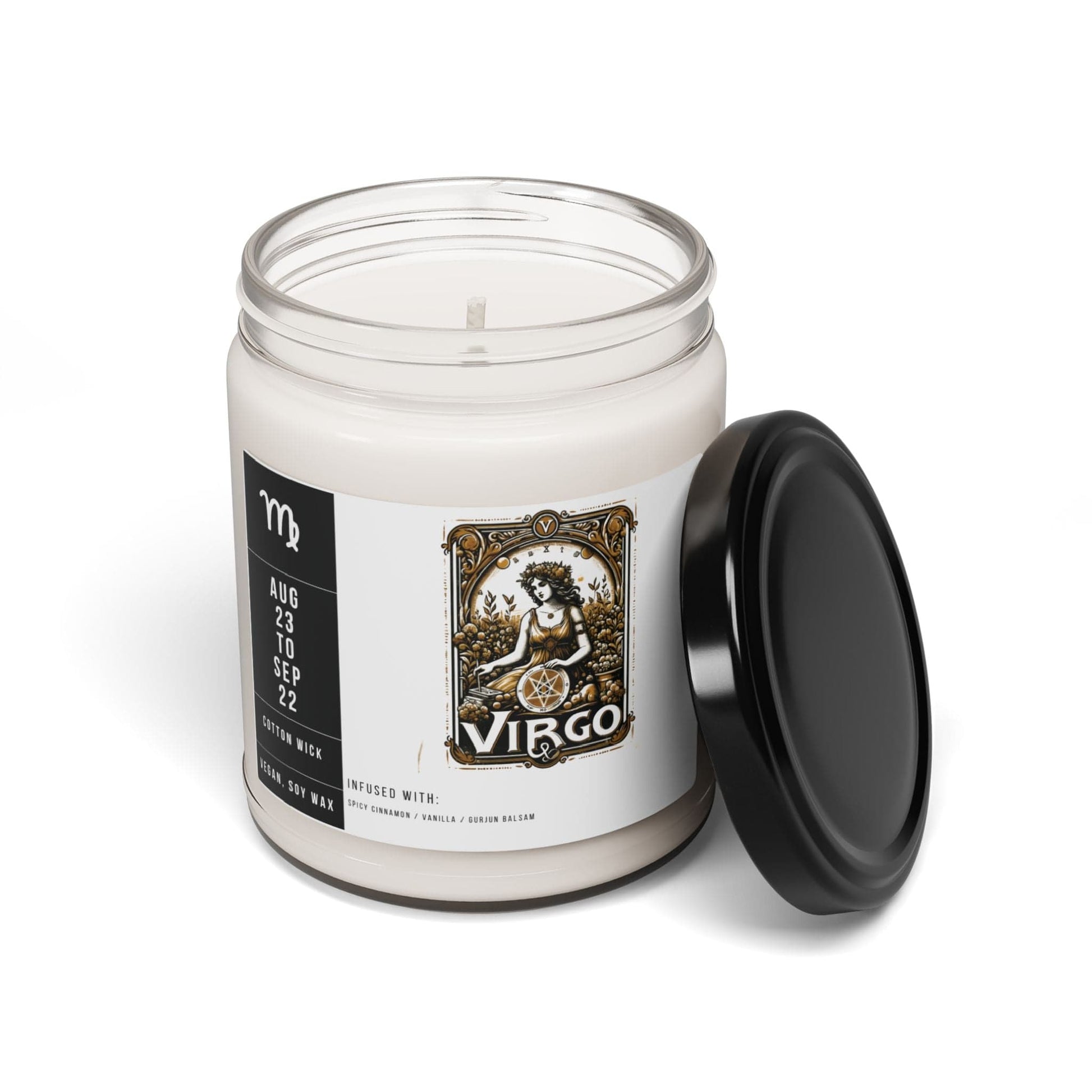 Home Decor Cinnamon Vanilla / 9oz Virgo Zodiac Scented Soy Candle Collection – Whisper of the Maiden