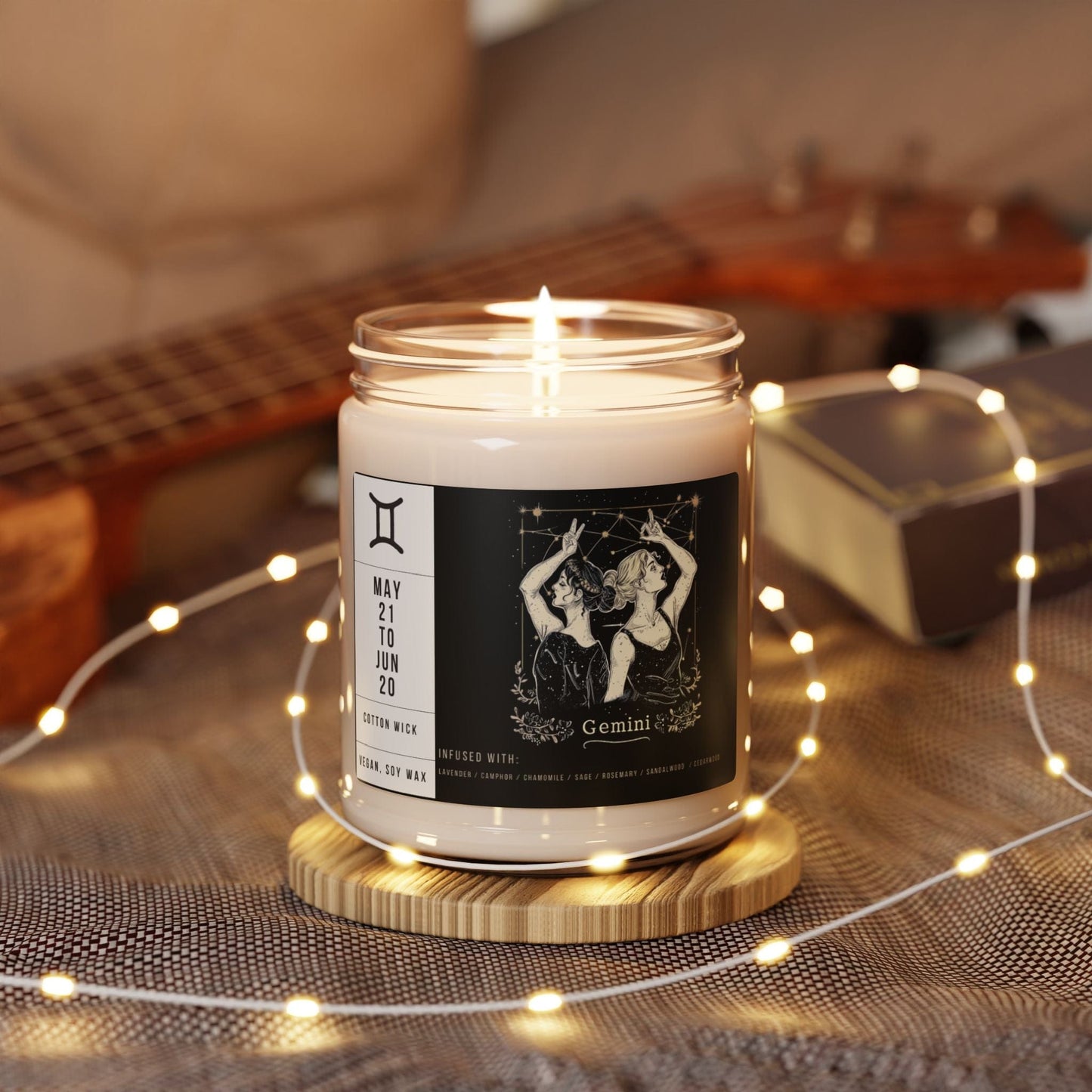 Home Decor Gemini Zodiac Scented Soy Candle Collection – Whispers of the Twins