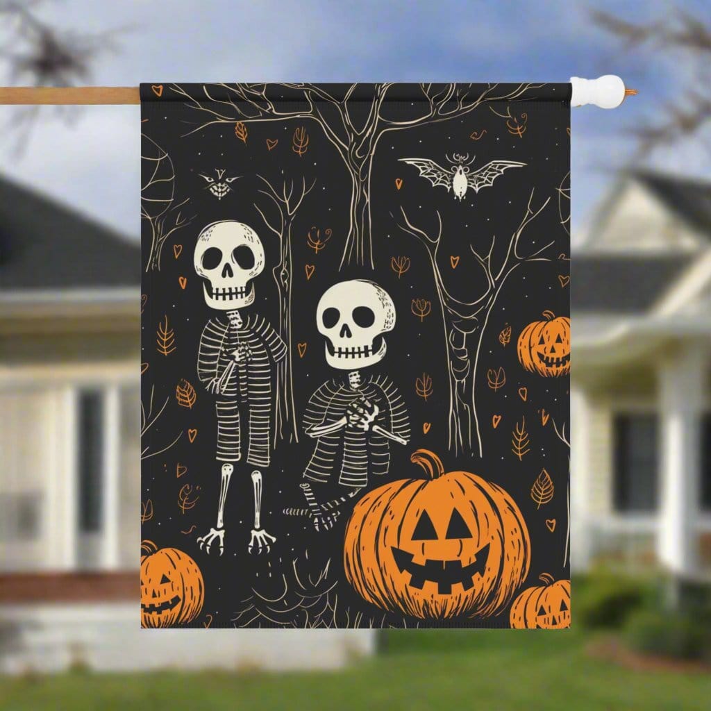 Home Decor Halloween Vintage Skeleton - Garden & House Banner - Halloween Limited Edition