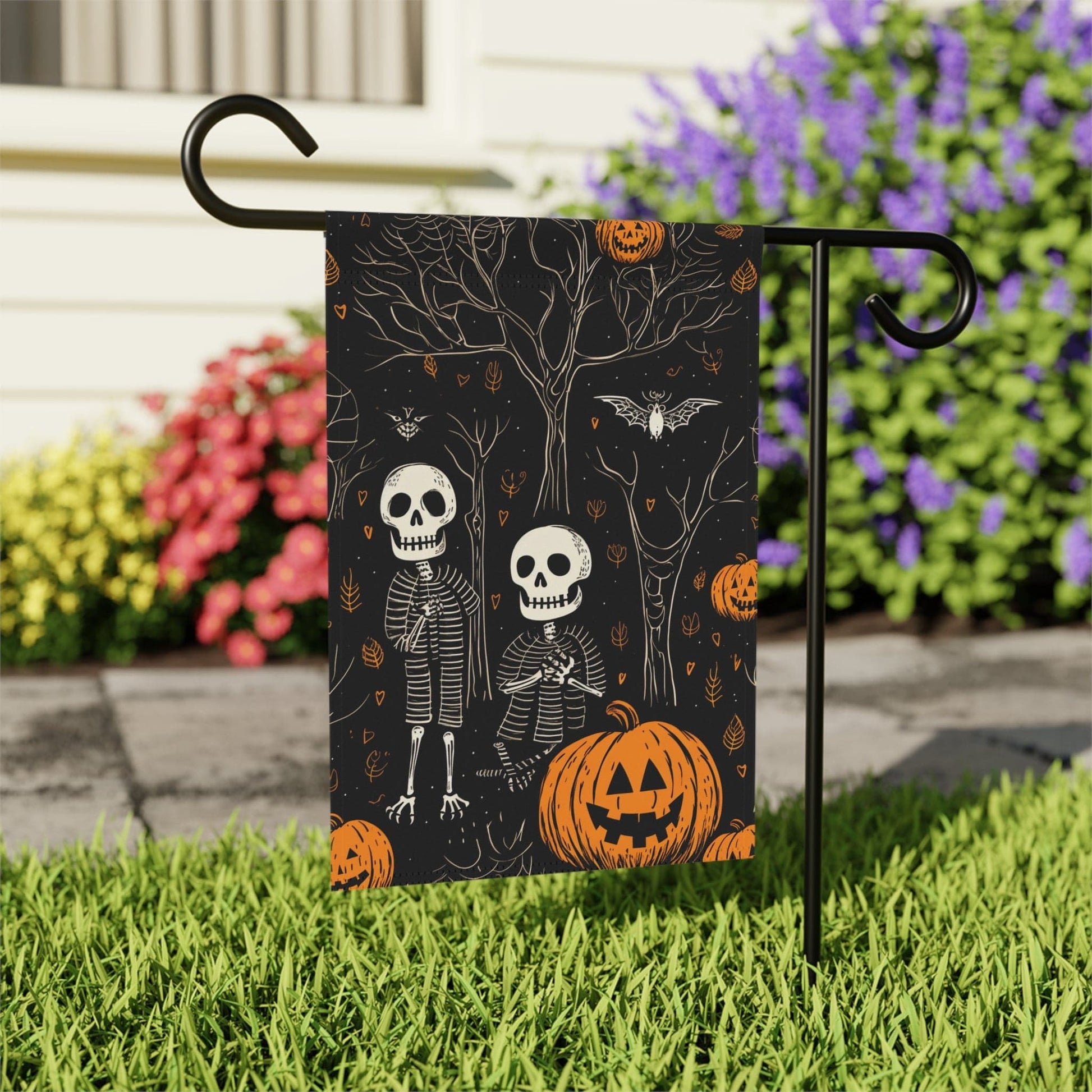 Home Decor Halloween Vintage Skeleton - Garden & House Banner - Halloween Limited Edition