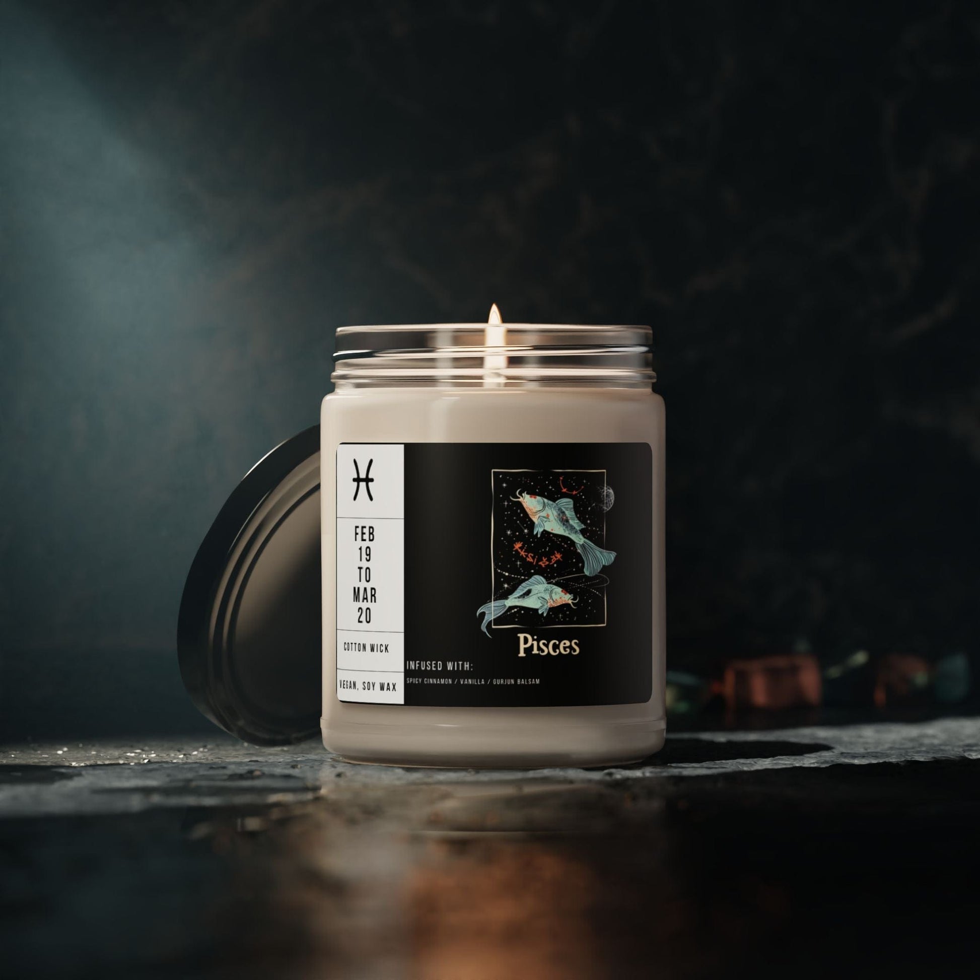 Home Decor Pisces Zodiac Scented Soy Candle Collection – Depths of the Dreamer