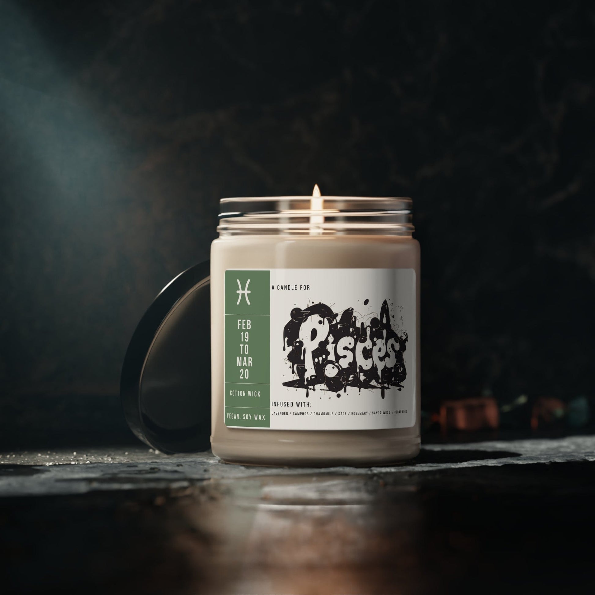 Home Decor Pisces Zodiac Scented Soy Candle Collection – Dreams of the Deep