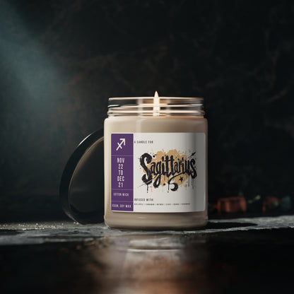 Home Decor Sagittarius Zodiac Scented Soy Candle Collection – Flames of the Archer