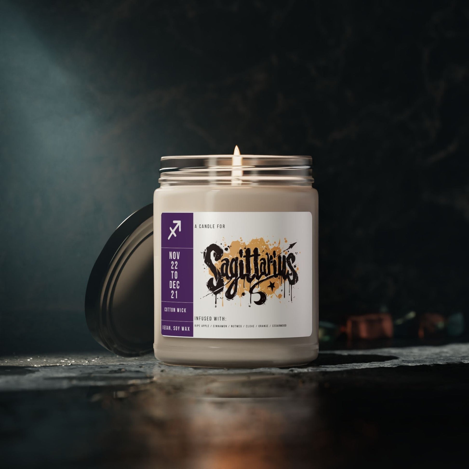 Home Decor Sagittarius Zodiac Scented Soy Candle Collection – Flames of the Archer