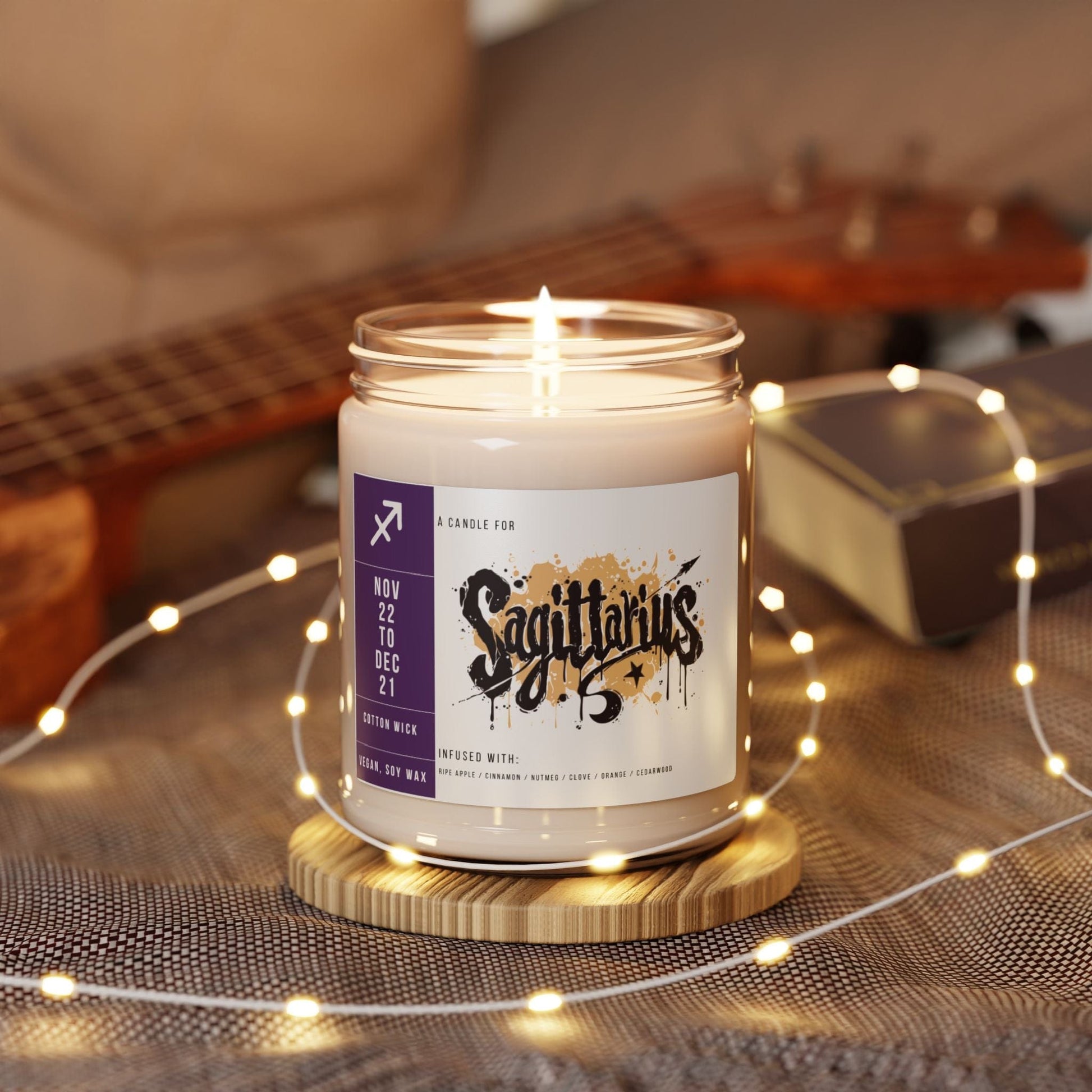 Home Decor Sagittarius Zodiac Scented Soy Candle Collection – Flames of the Archer