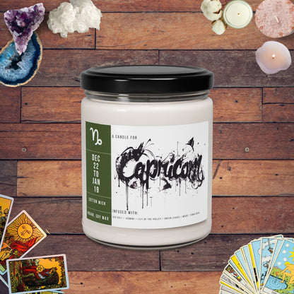 Home Decor Sea Salt + Orchid / 9oz Capricorn Zodiac Scented Soy Candle Collection – Steadfast Mountain