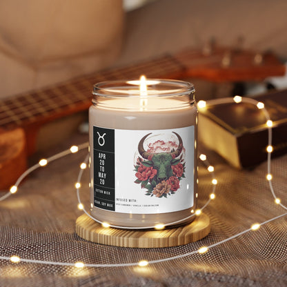 Home Decor Taurus Zodiac Scented Soy Candle Collection – Essence of the Earth