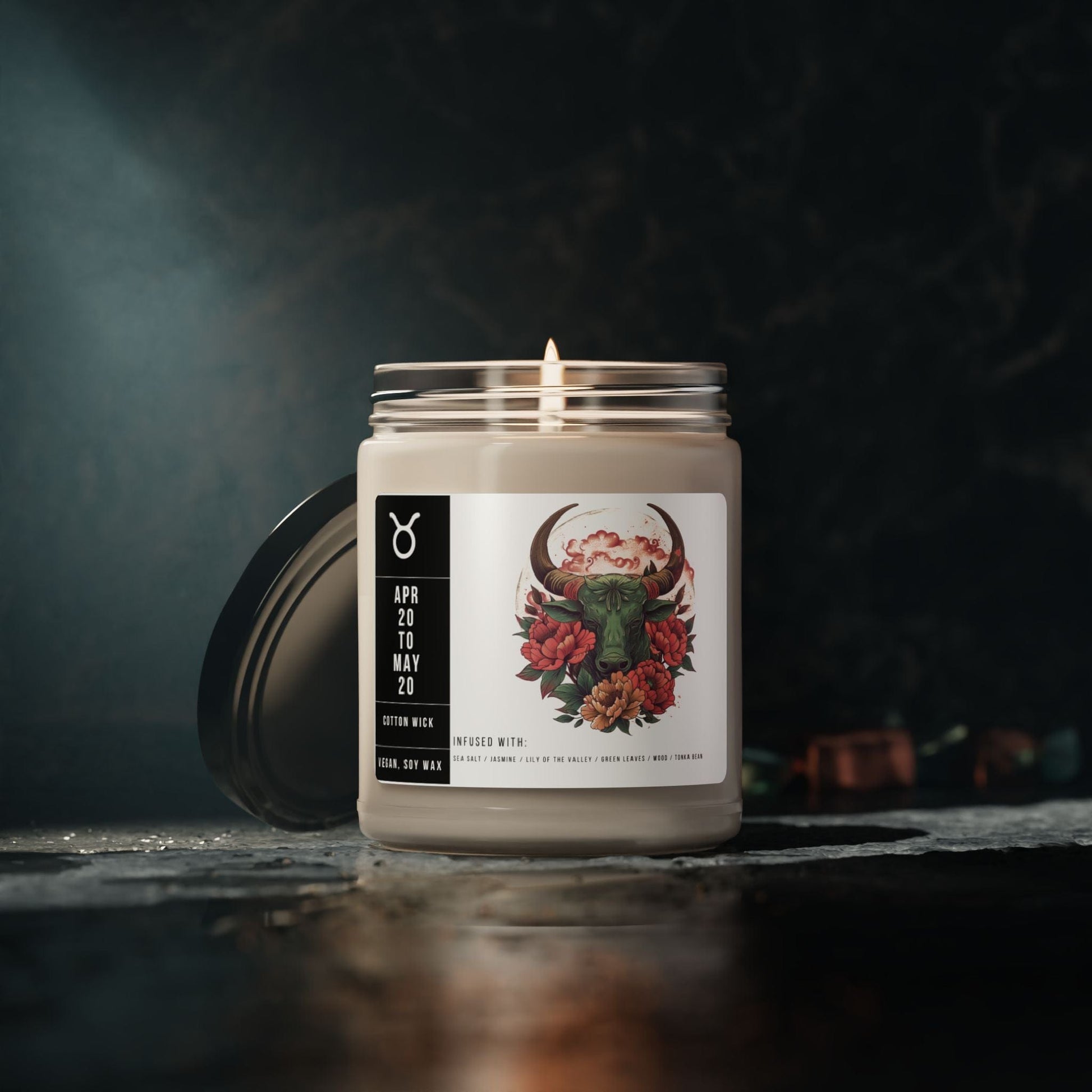 Home Decor Taurus Zodiac Scented Soy Candle Collection – Essence of the Earth