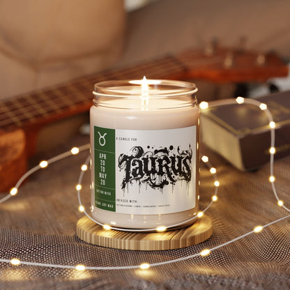 Home Decor Taurus Zodiac Scented Soy Candle Collection – Essence of the Earth