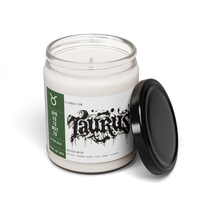 Home Decor Taurus Zodiac Scented Soy Candle Collection – Essence of the Earth