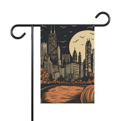 Home Decor Vintage Chicago John Hancock - Downtown Chicago - Flag & Banner - Halloween