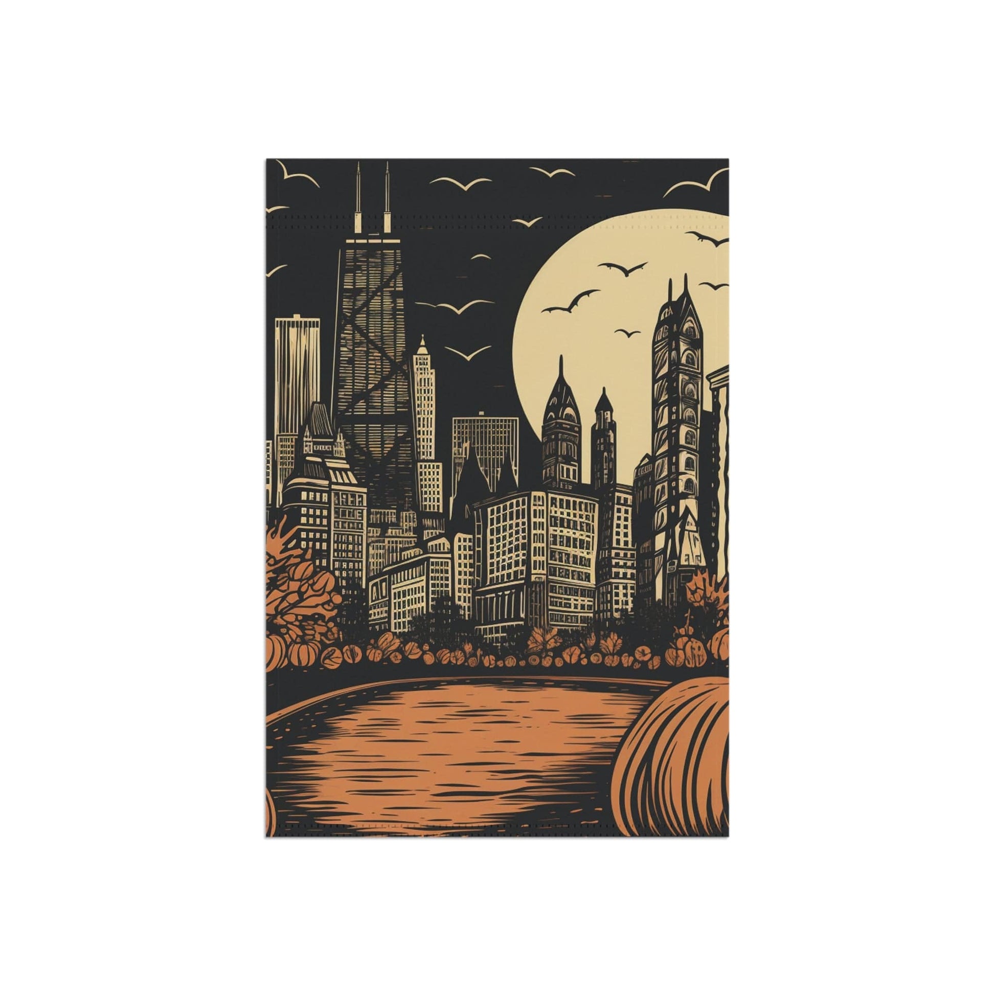 Home Decor Vintage Chicago John Hancock - Downtown Chicago - Flag & Banner - Halloween