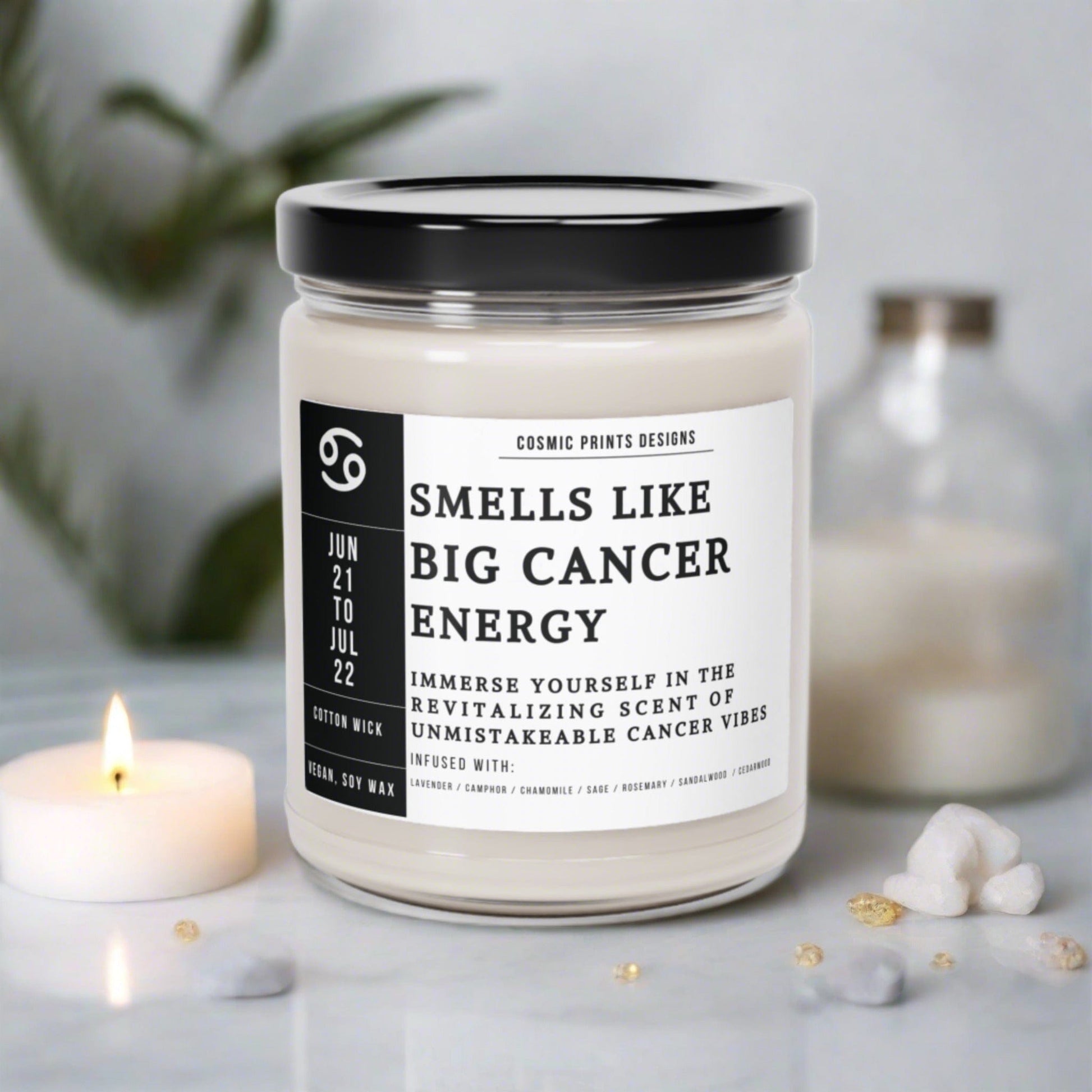 Home Decor White Sage + Lavender / 9oz Big Cancer Energy Candle – The Zodiac Collection