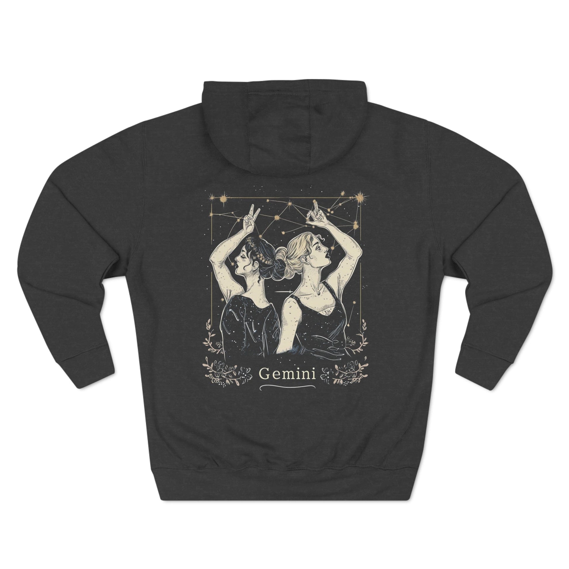 Hoodie Charcoal Heather / S Gemini Air Whisper Soft Hoodie: Dual Shine for the Twin Sign