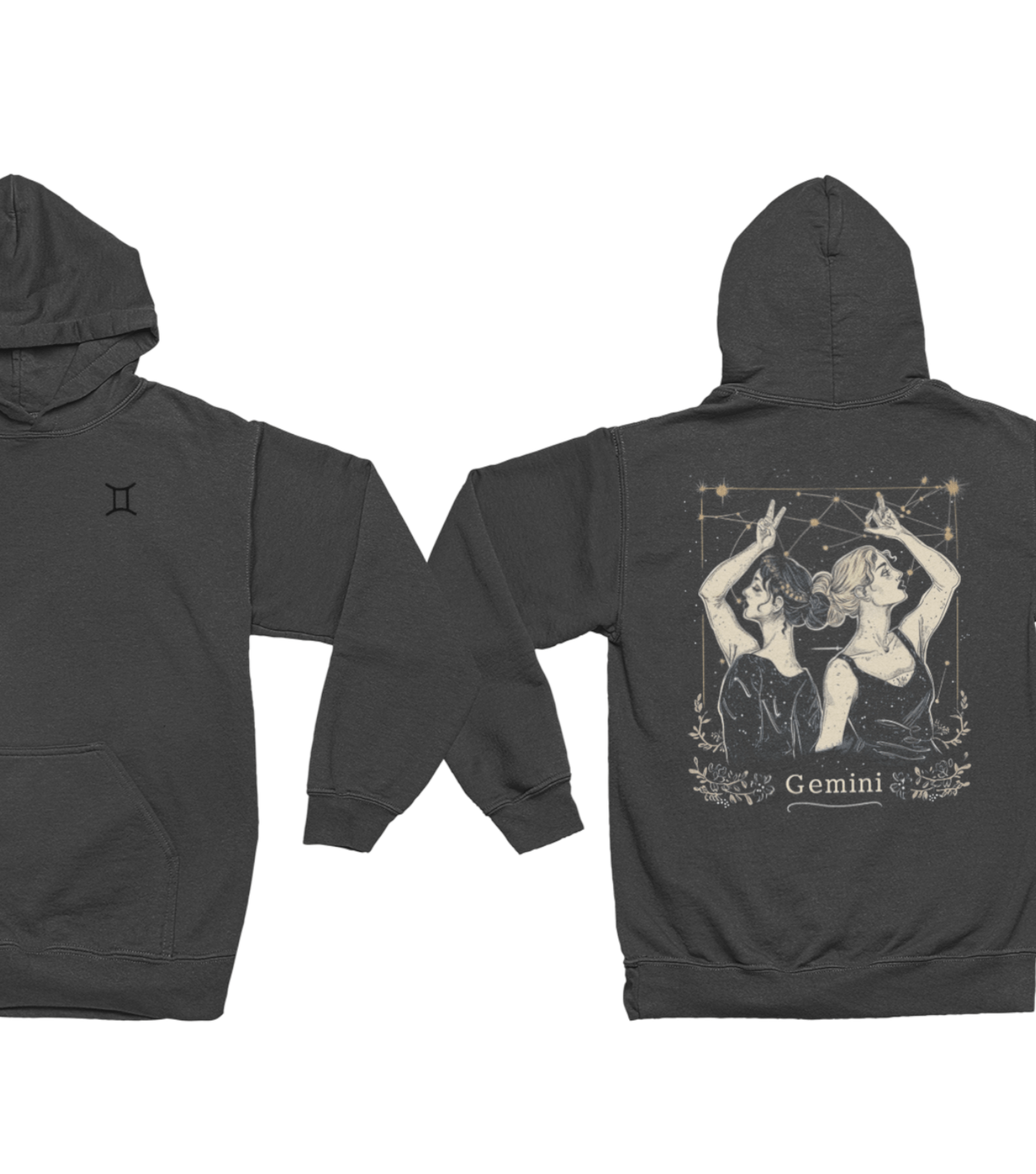 Hoodie Gemini Air Whisper Soft Hoodie: Dual Shine for the Twin Sign