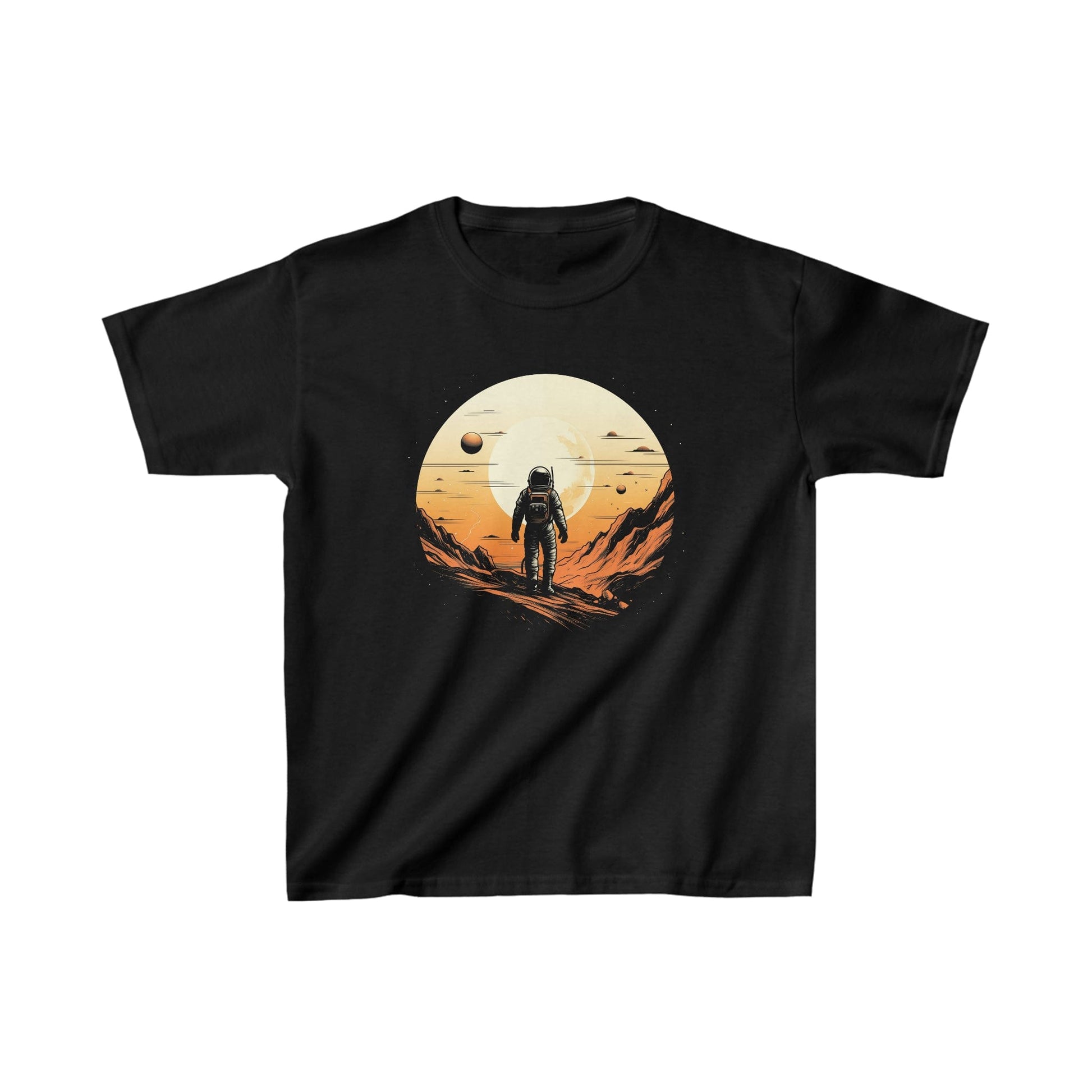 Kids clothes XS / Black Youth Lunar Explorer: Astronaut on the Moon T-Shirt