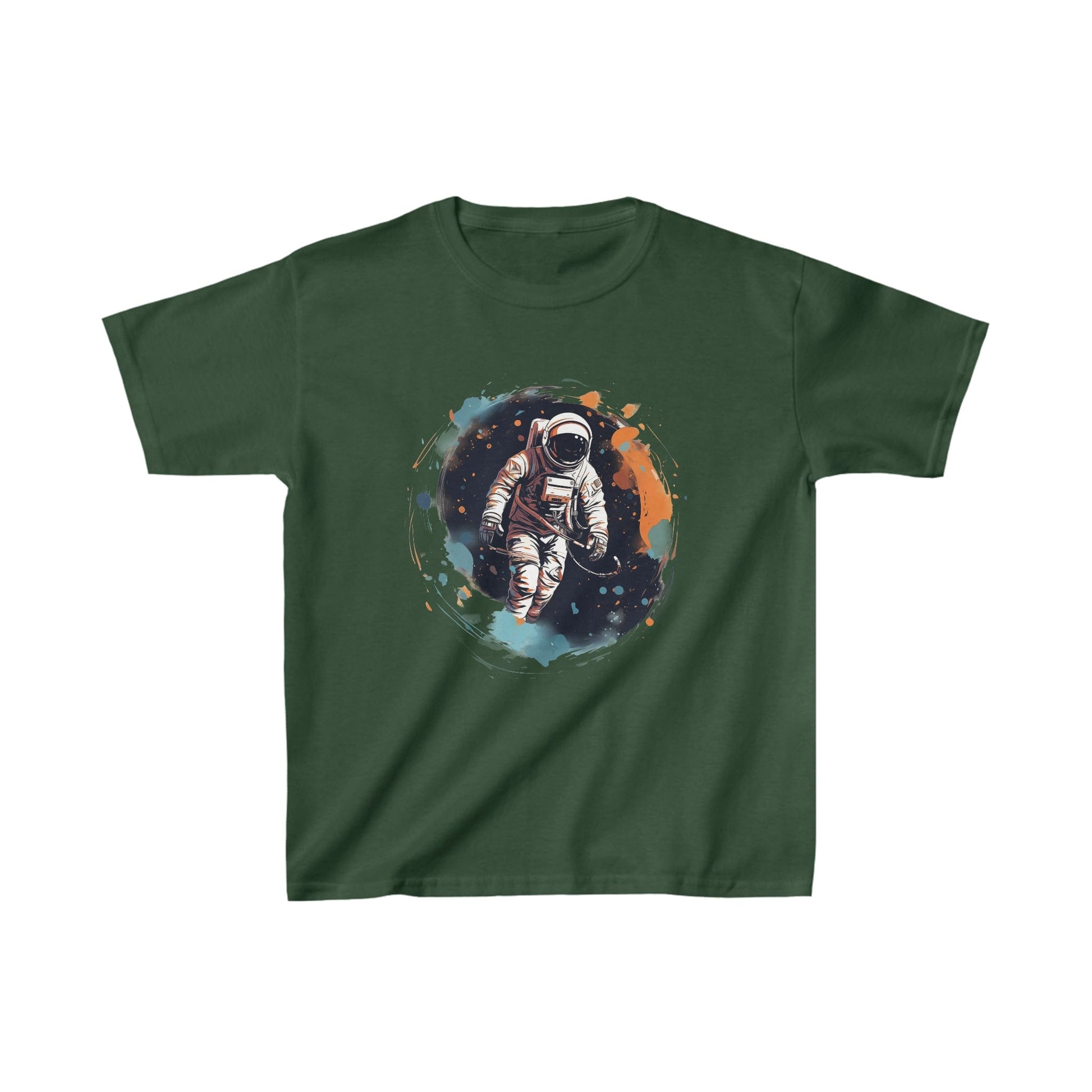 Kids clothes XS / Forest Green Youth Astronaut Color Splash T-Shirt