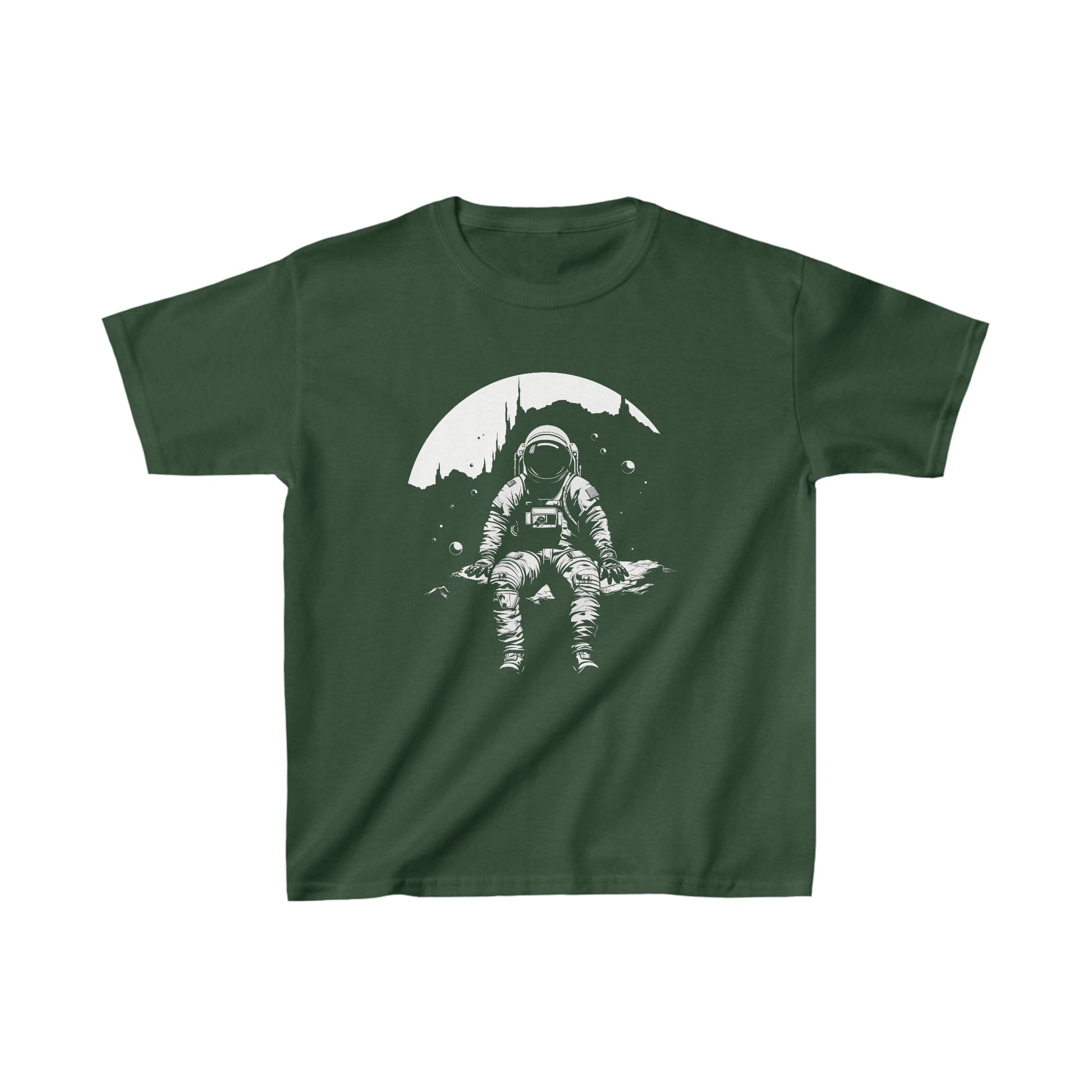 Kids clothes XS / Forest Green Youth Astronaut Moon Break T-Shirt