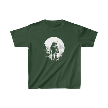 Kids clothes XS / Forest Green Youth Astronaut on the Moon T-Shirt