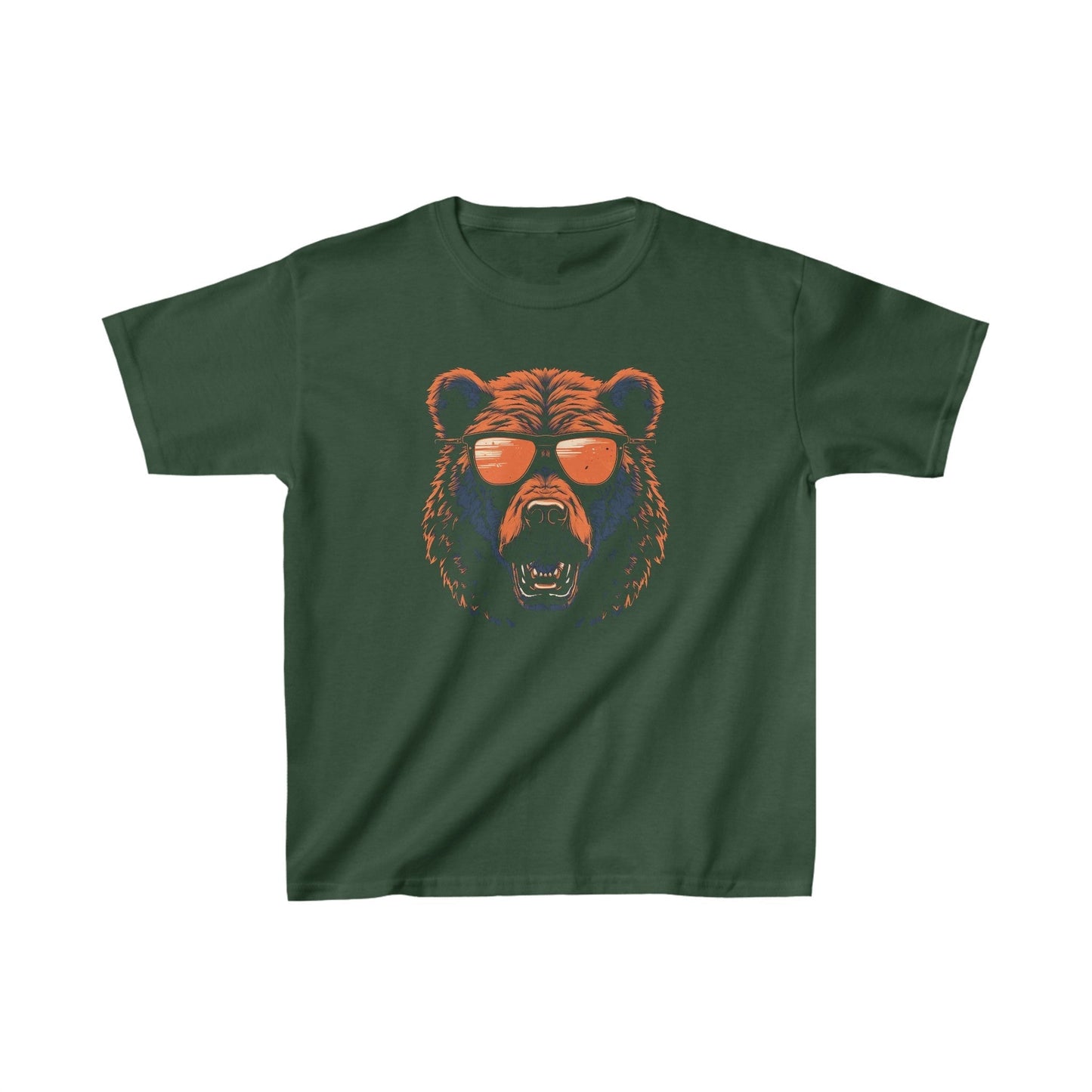 Kids clothes XS / Forest Green Youth Cool Bears T-Shirt