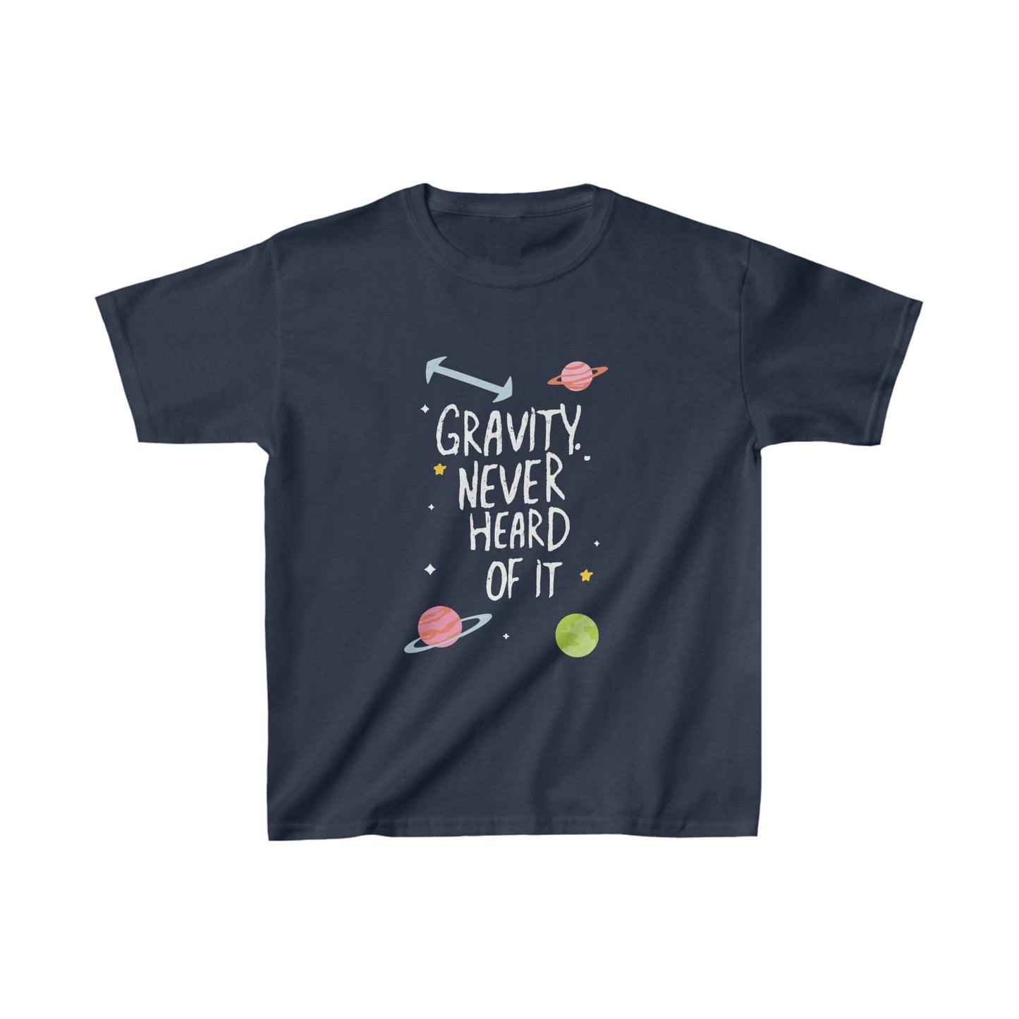 Kids clothes XS / Navy Youth Gravity? Never Heard of It T-Shirt