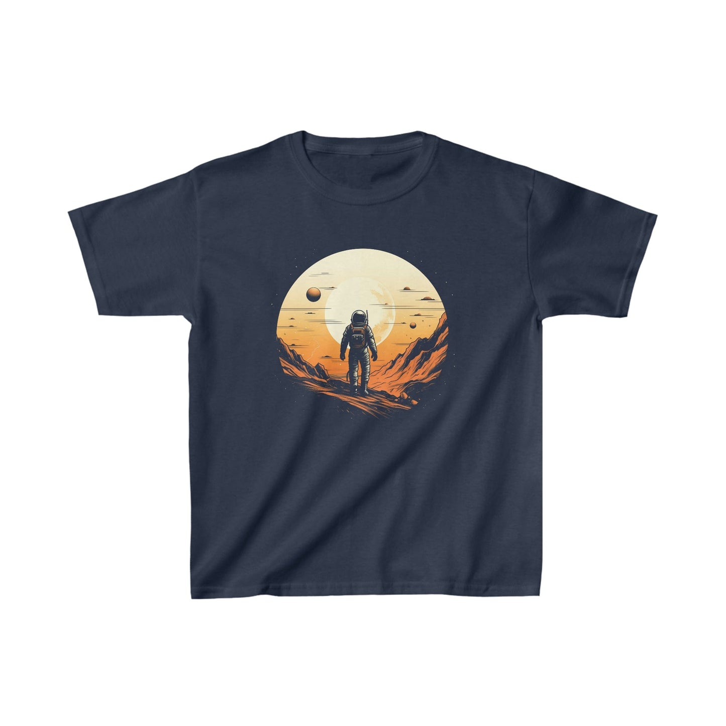 Kids clothes XS / Navy Youth Lunar Explorer: Astronaut on the Moon T-Shirt